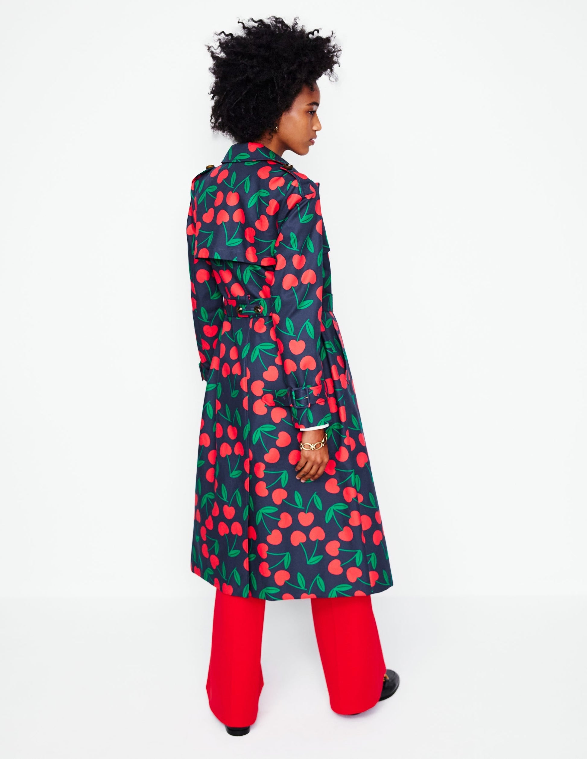 Cheltenham Trench Coat-French Navy, Cherry Scatter-4