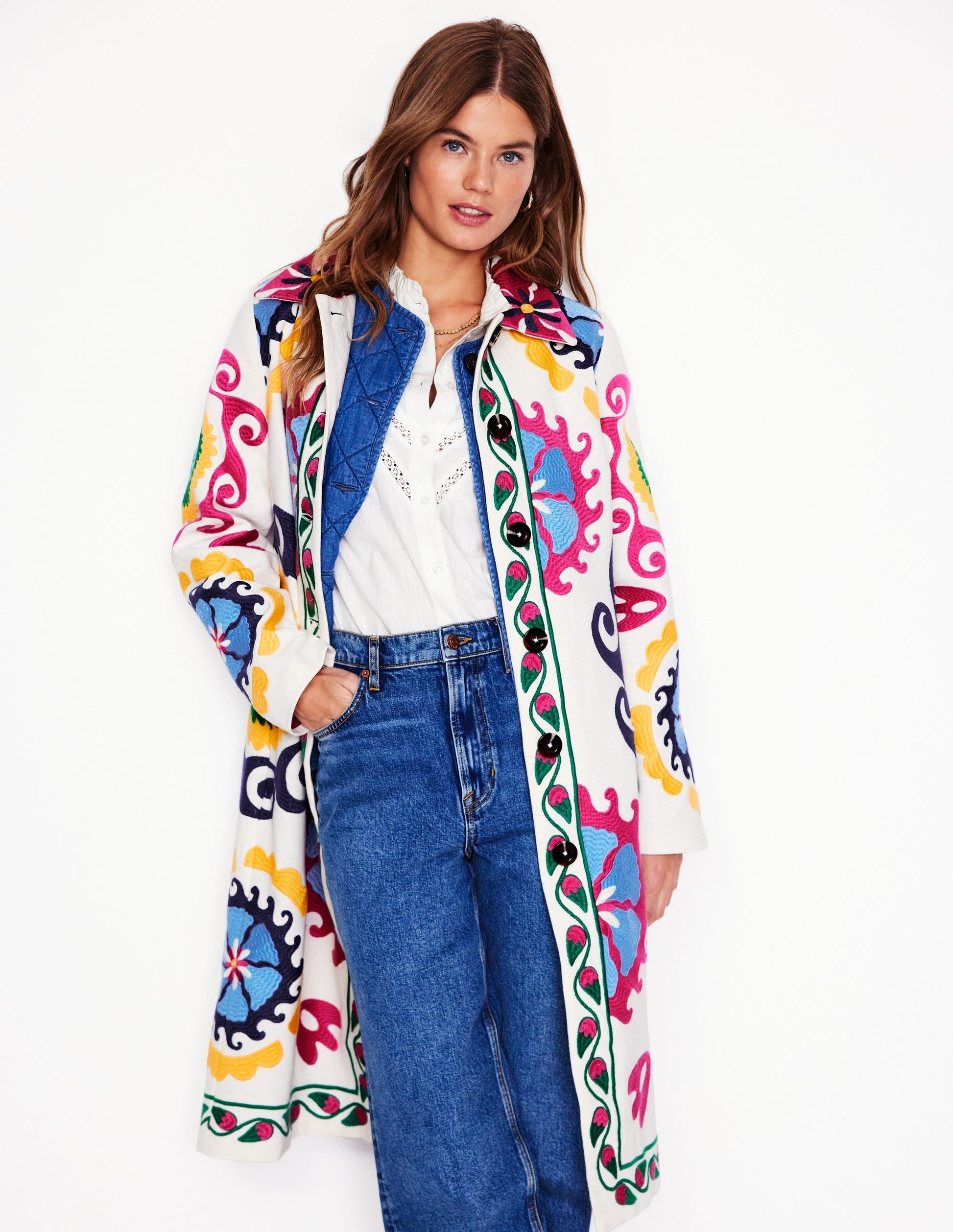 Embroidered Souvenir Coat-Multi, Ornamental Wave-1