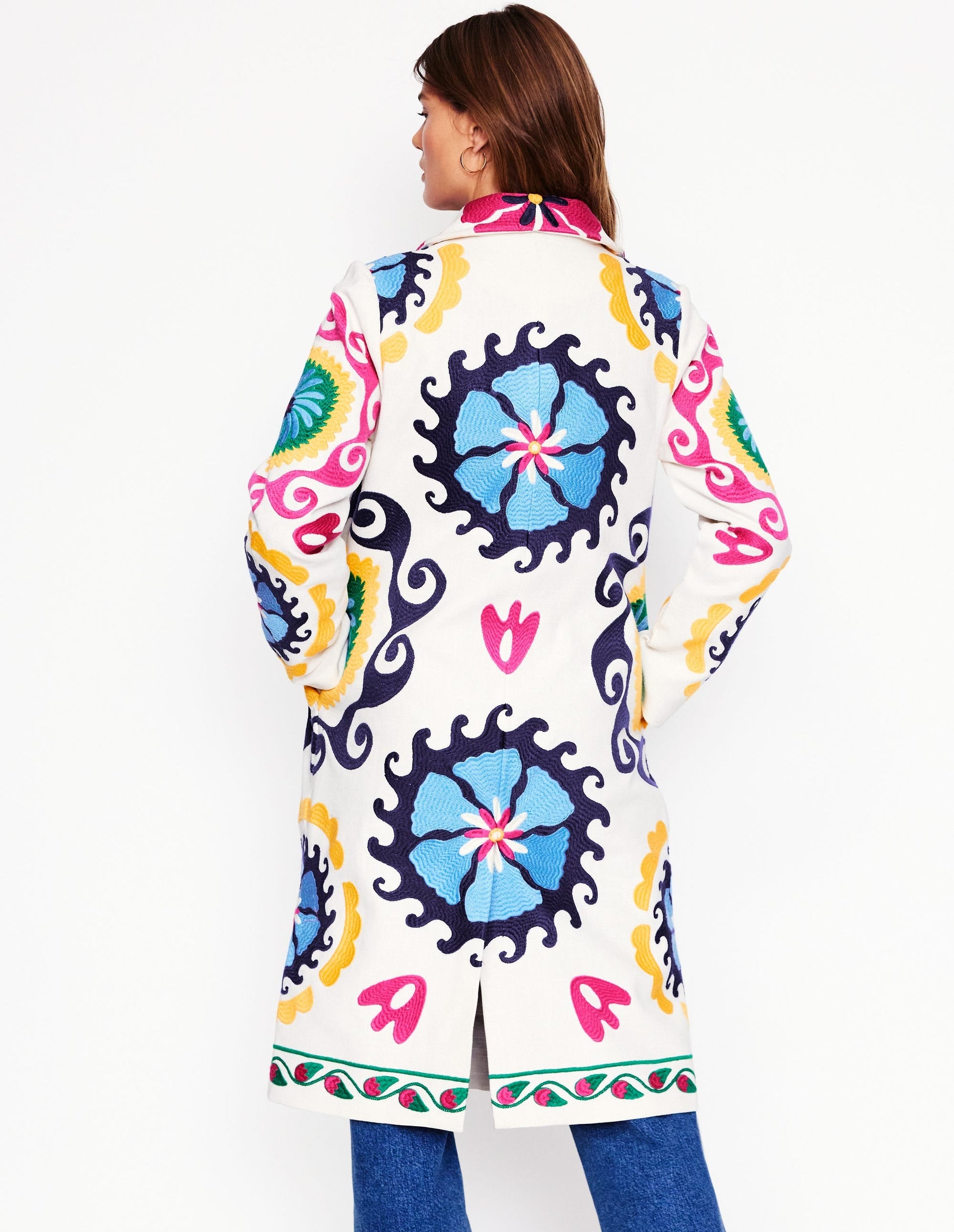 Embroidered Souvenir Coat-Multi, Ornamental Wave-4