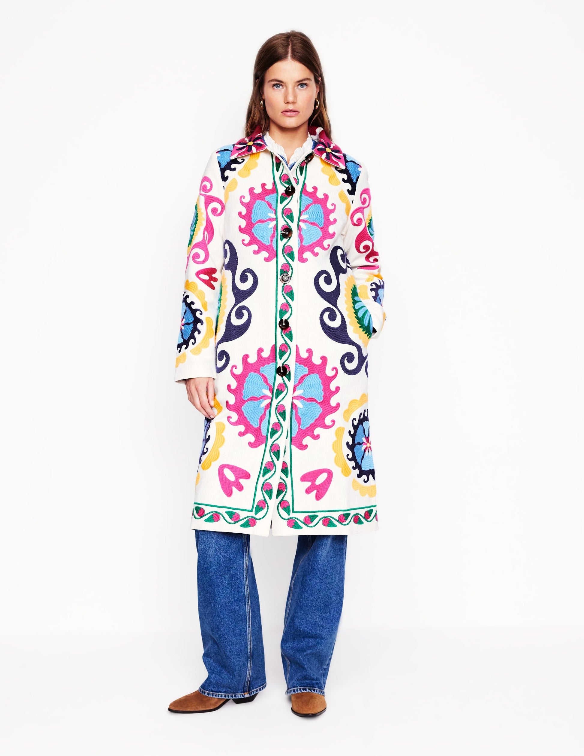 Embroidered Souvenir Coat-Multi, Ornamental Wave-6