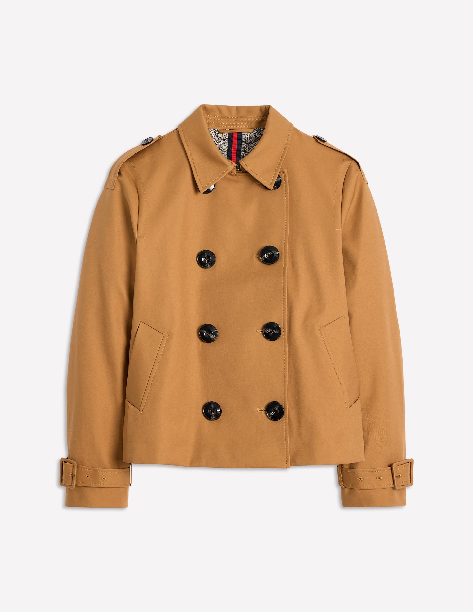 Mayfair Cropped Trench-Hazelnut Brown-8
