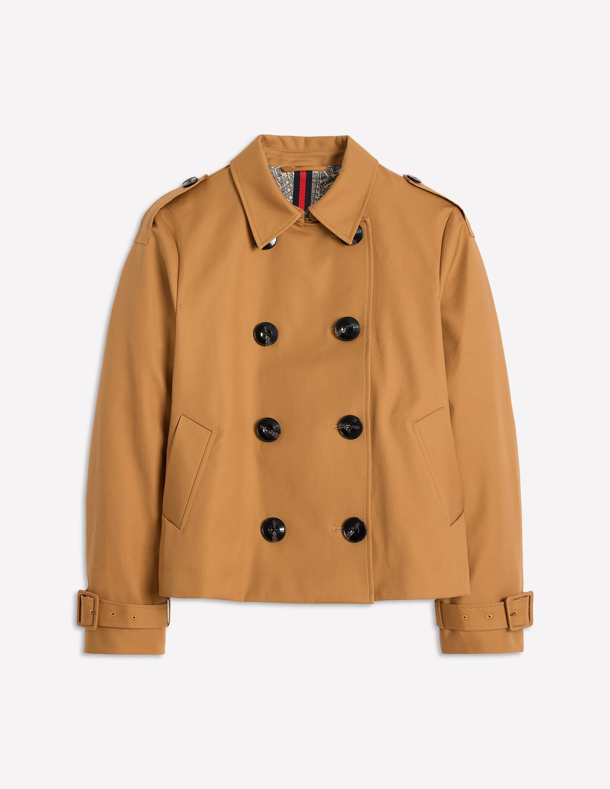 Mayfair Cropped Trench-Hazelnut Brown - Image 8