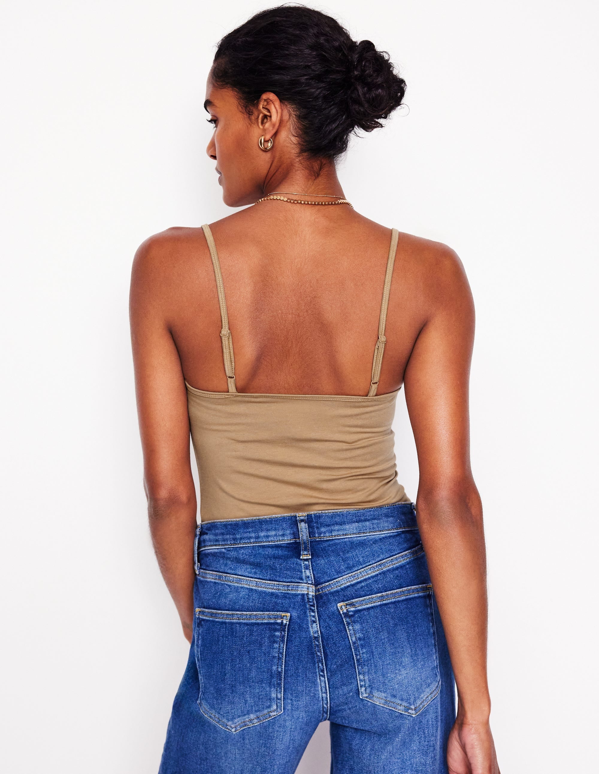 Plain Cami Top-Medium Beige - Image 2