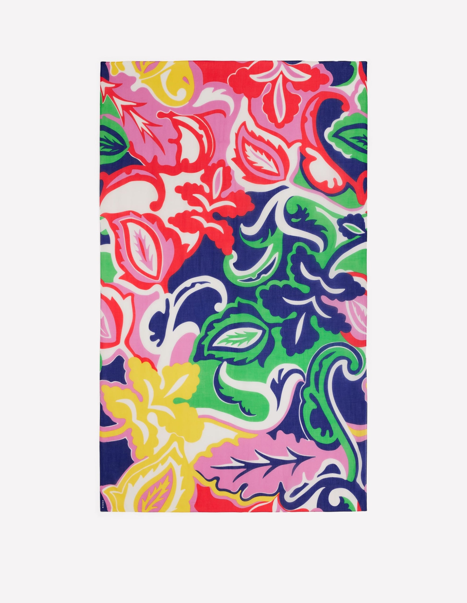 Printed Sarong Scarf-Multi, Foliage Twirl-1