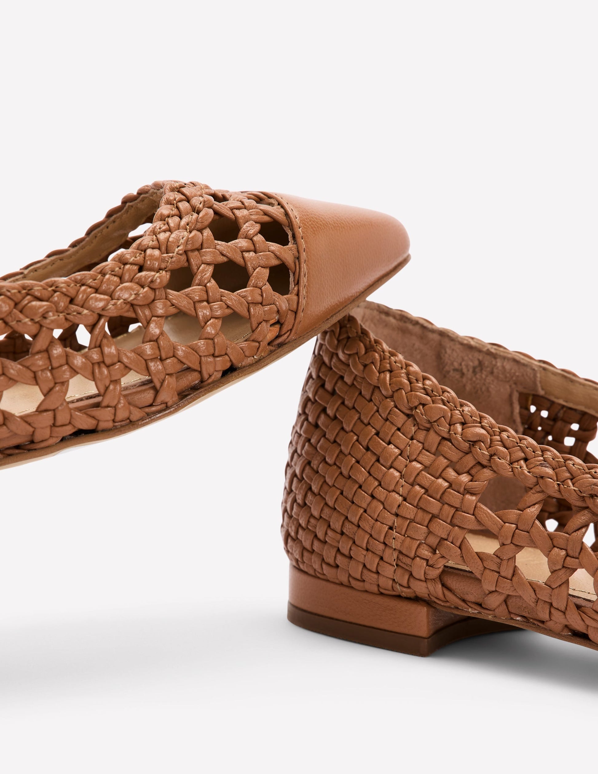 Penelope Mary Jane Flat-Tan Weave-4
