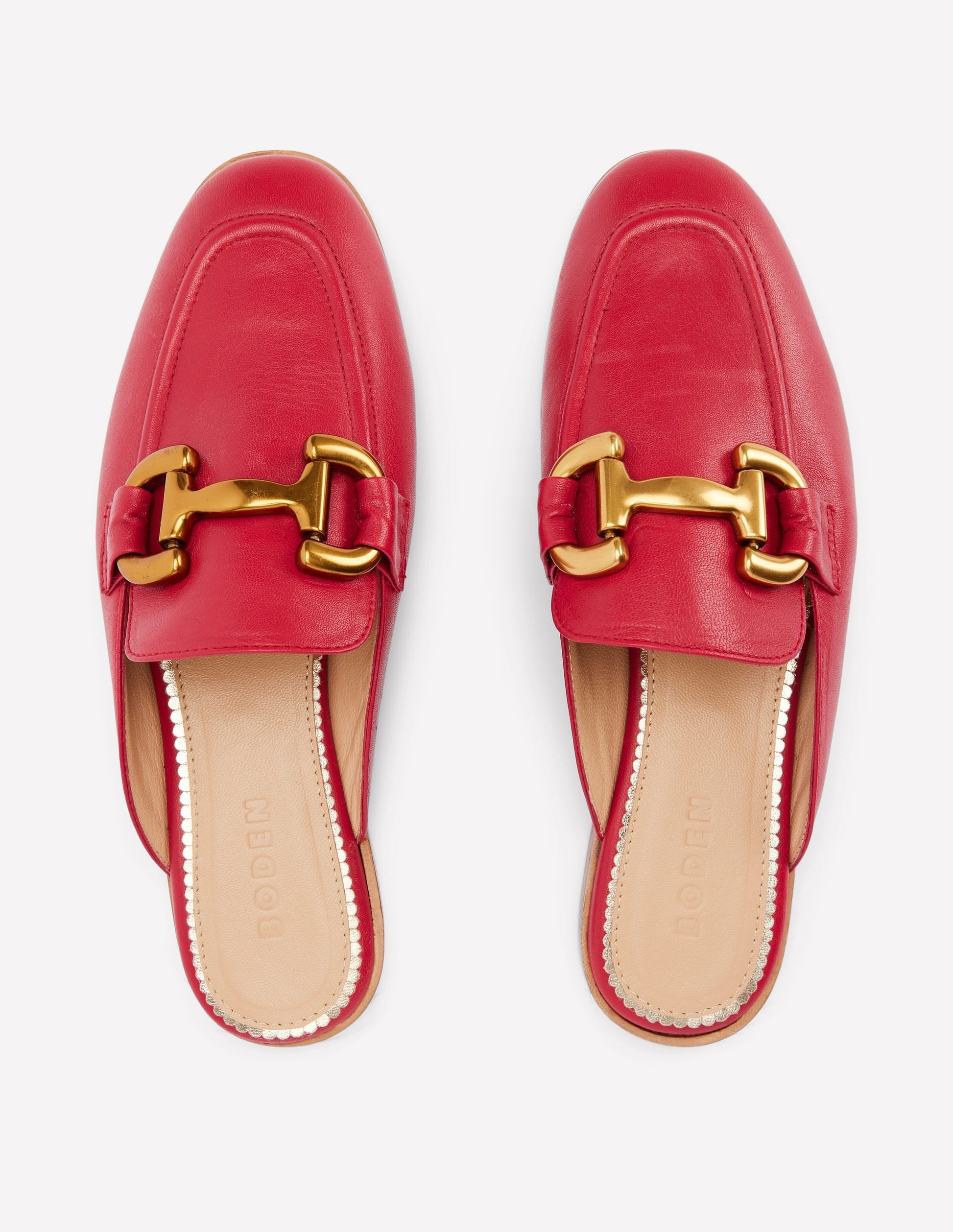 Iris Snaffle Mule Loafers-Red-4
