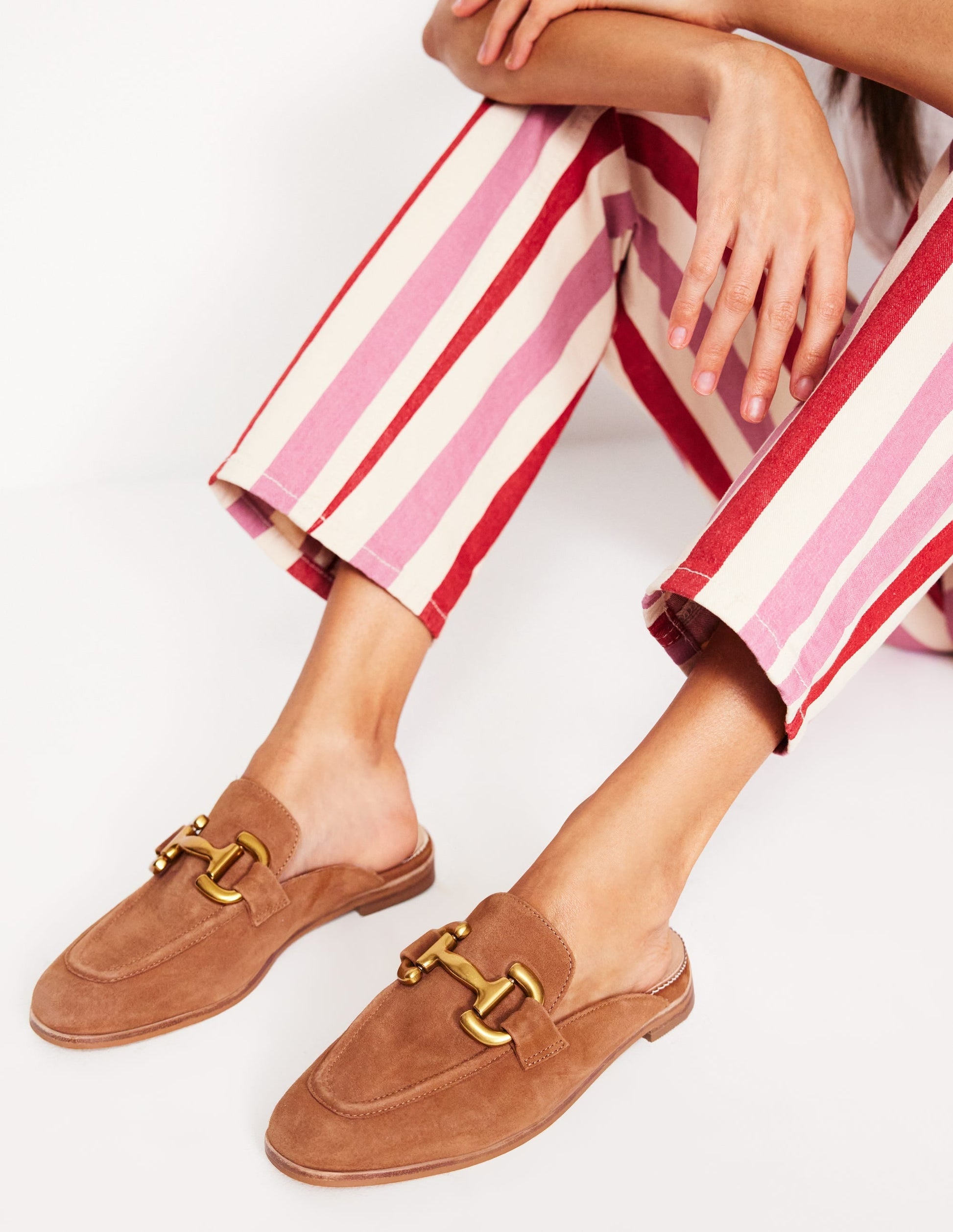 Iris Snaffle Mule Loafers-Tan-3