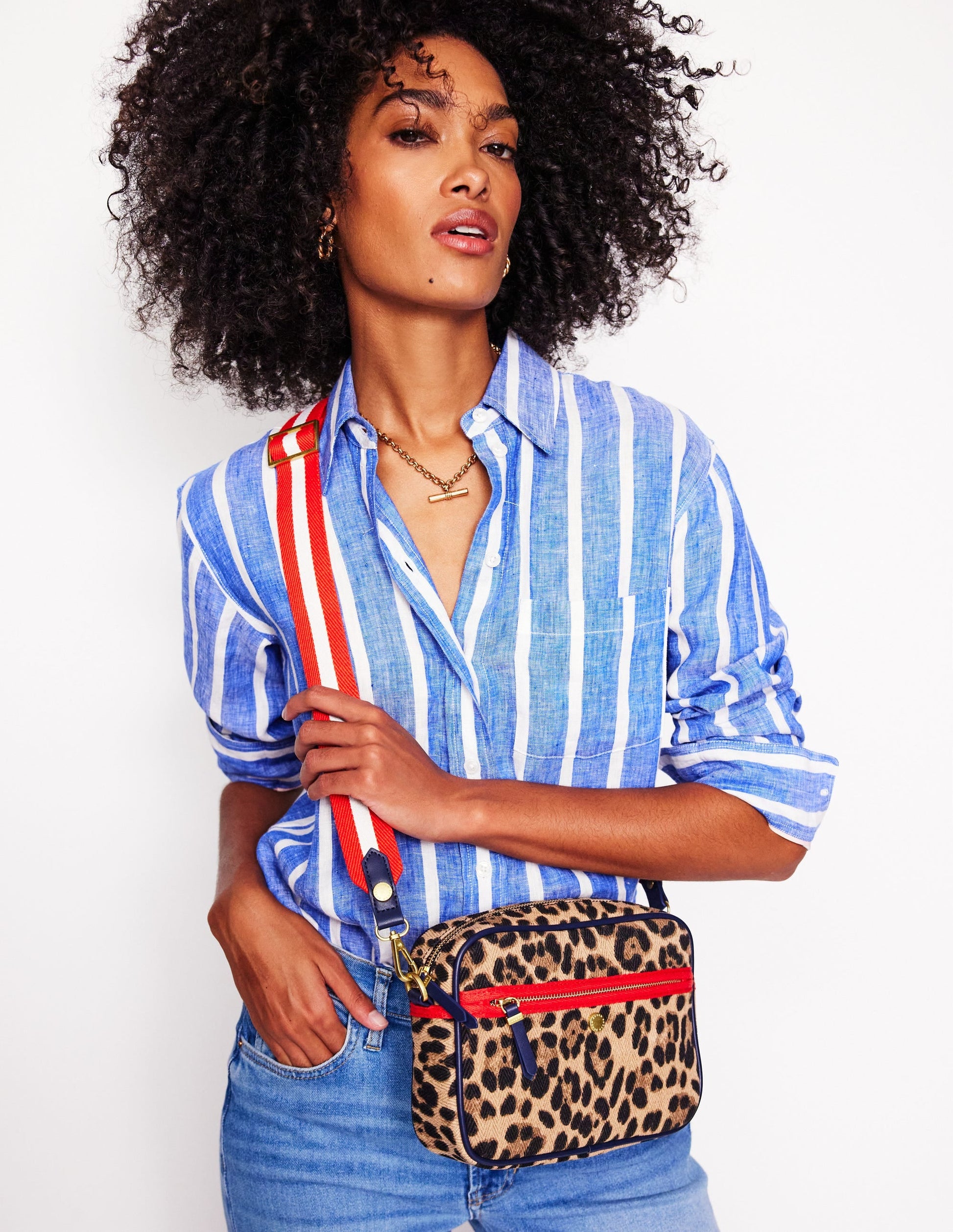 Canvas Cross-body Bag-Leopard-2