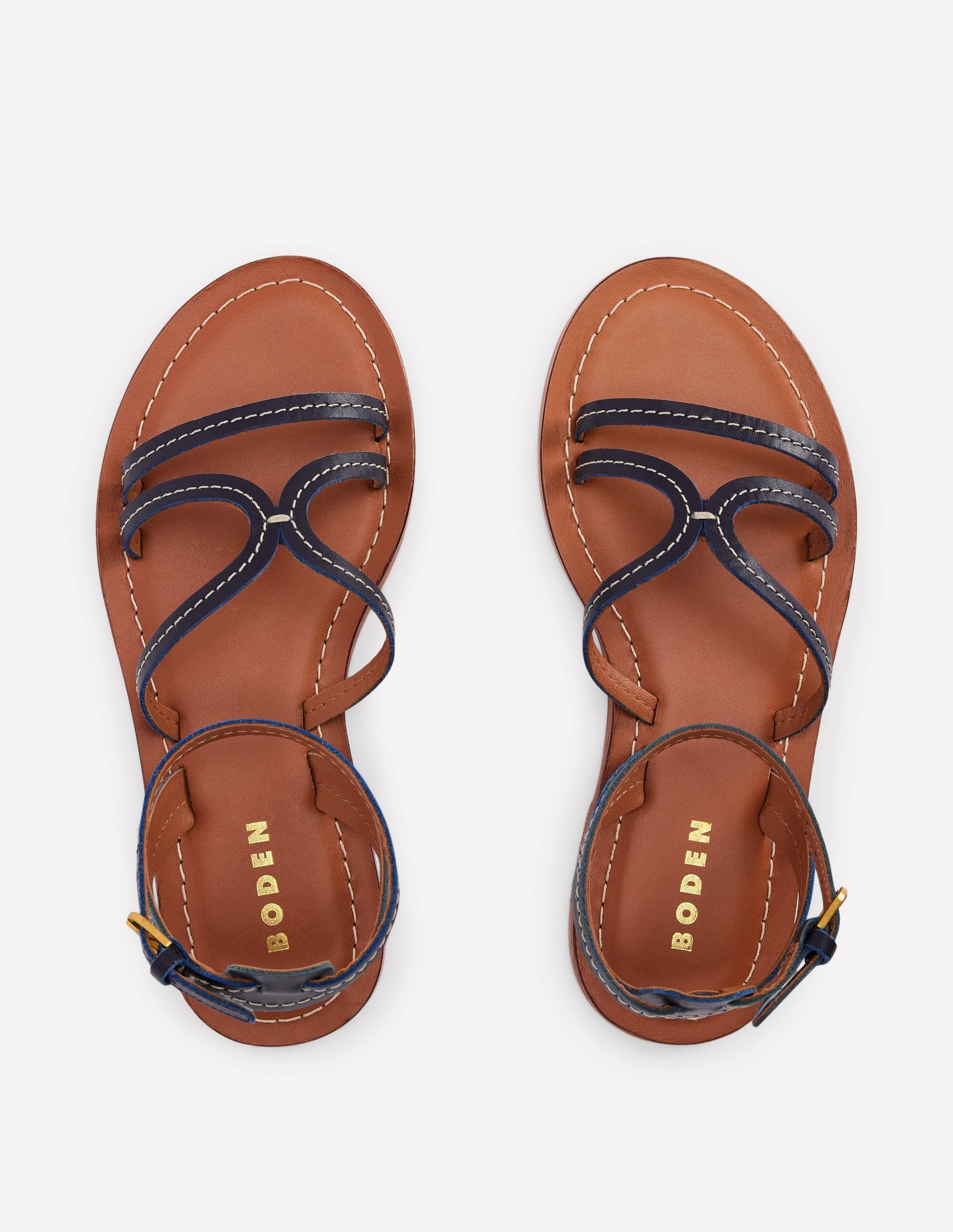 Casual Flat Sandal-Navy - Image 5