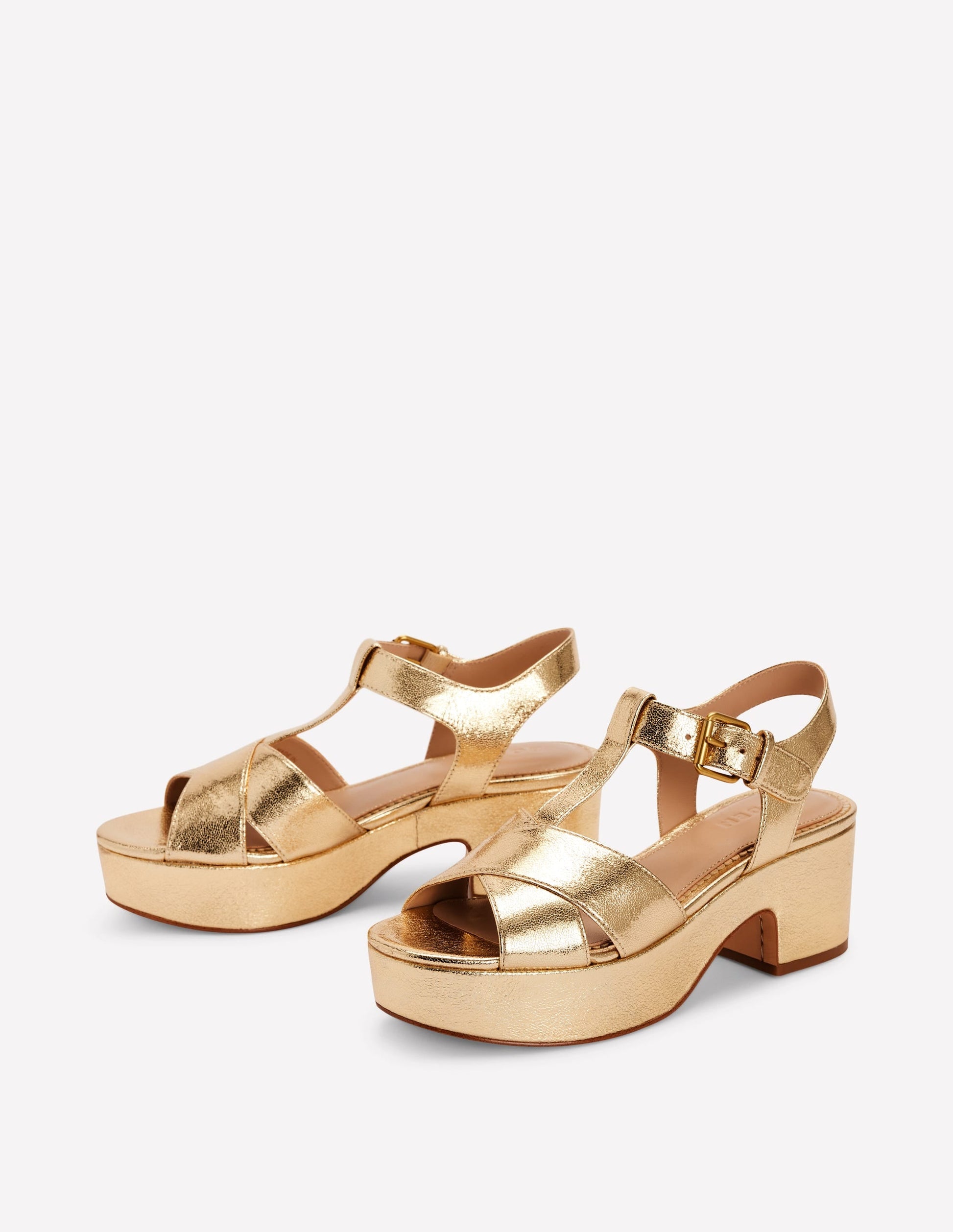 Cut Out Wedge Sandal-Metallic-2