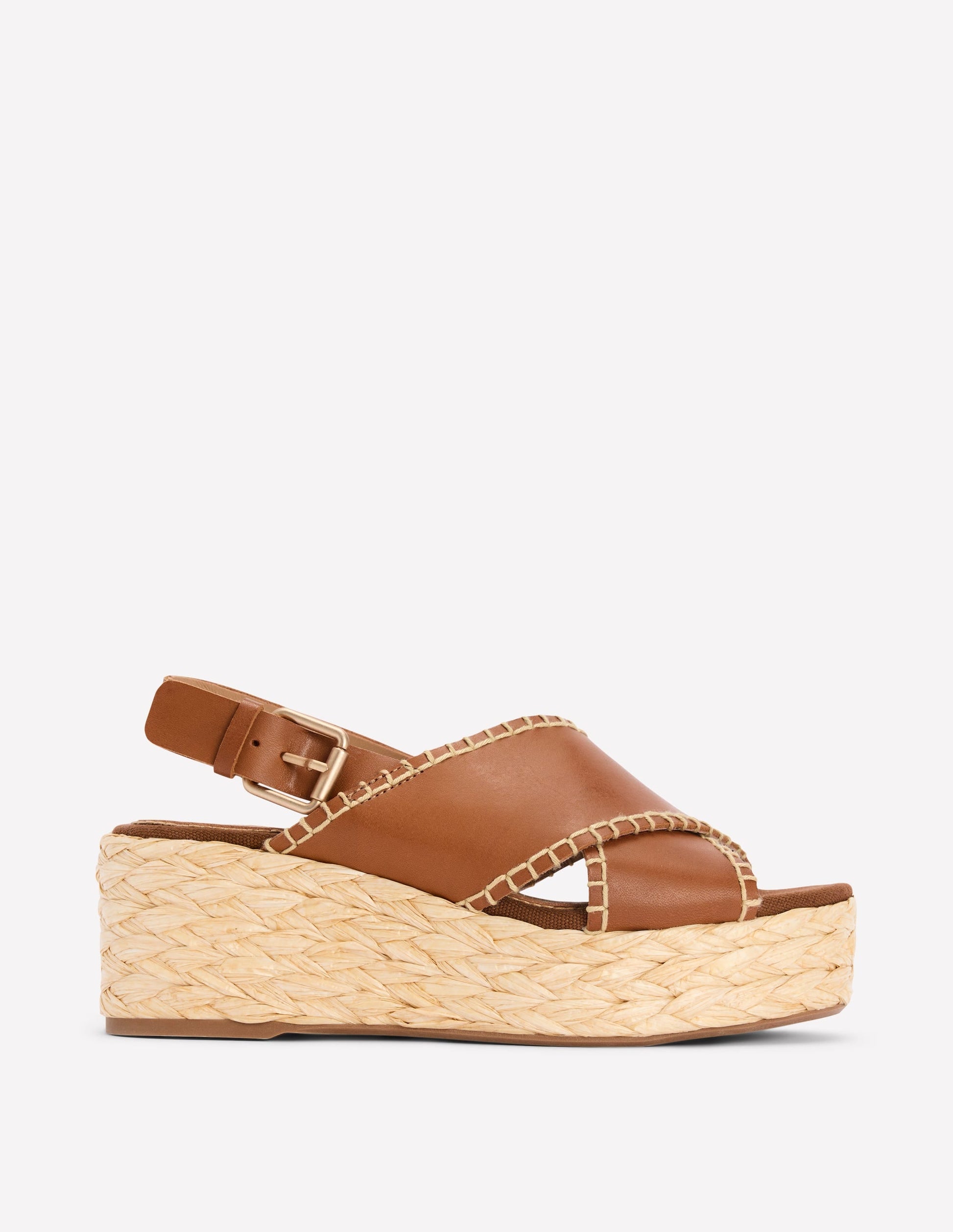 Cross Strap Espadrille-Tan-1
