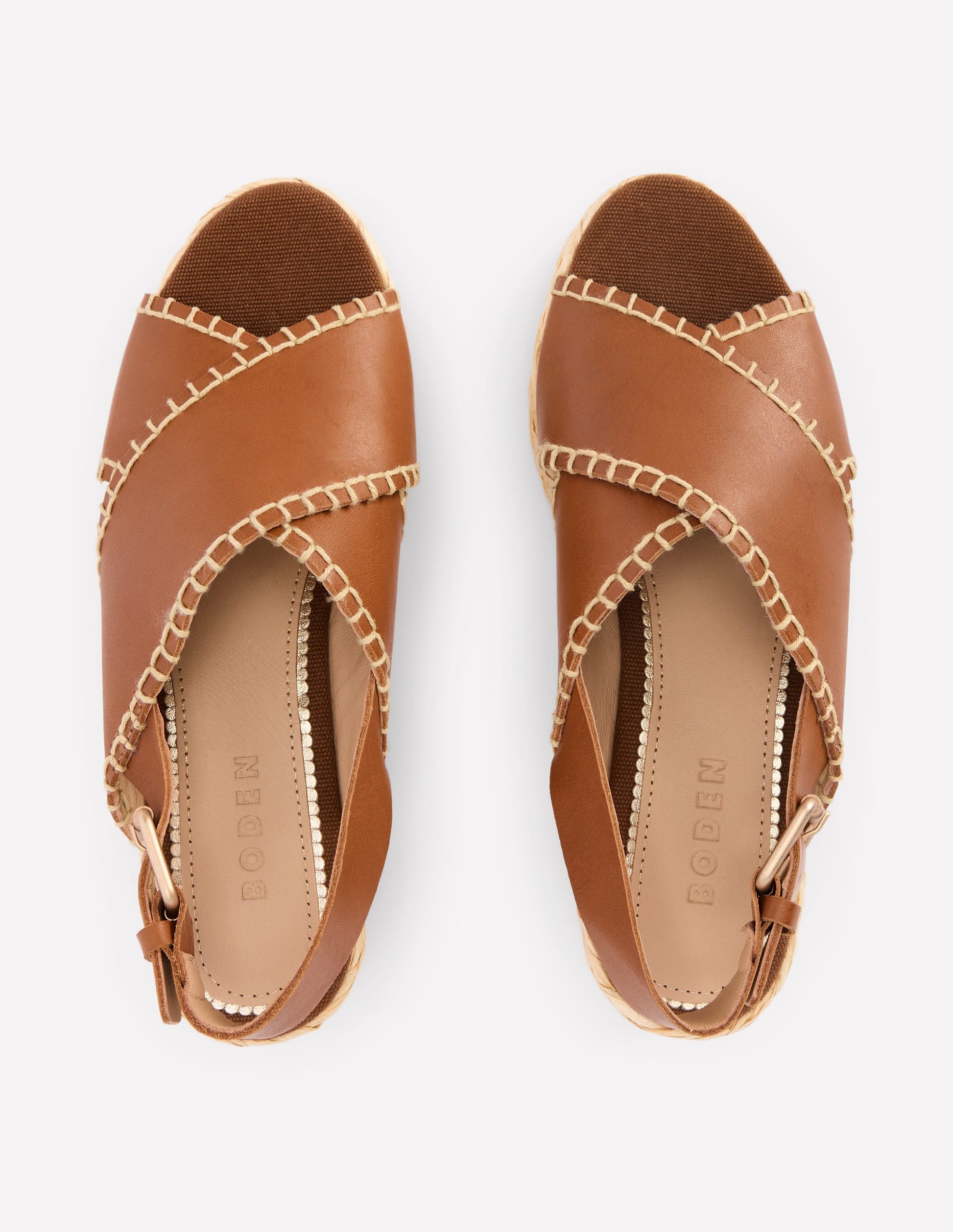 Cross Strap Espadrille-Tan-4