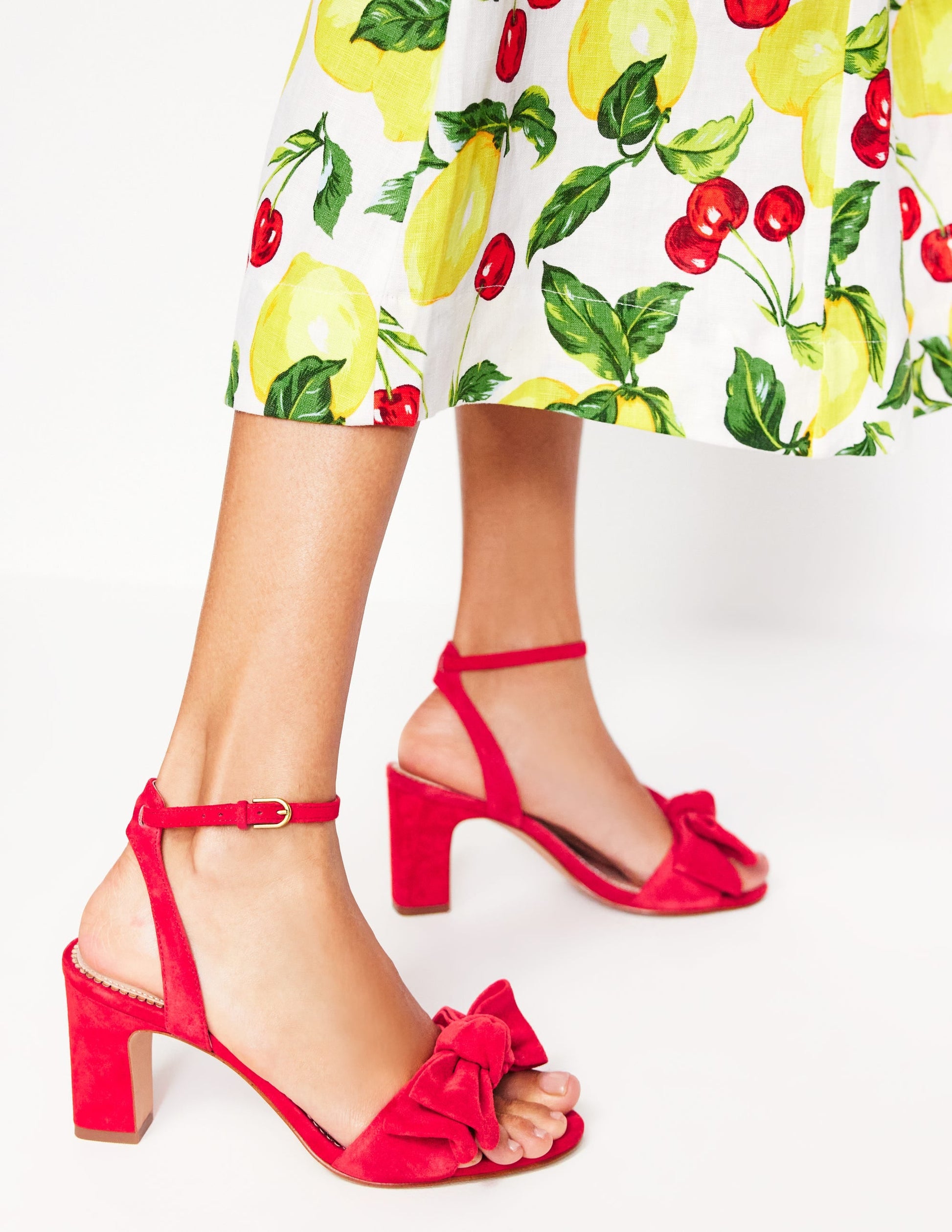 Bow Heeled Sandals-Hibiscus-3
