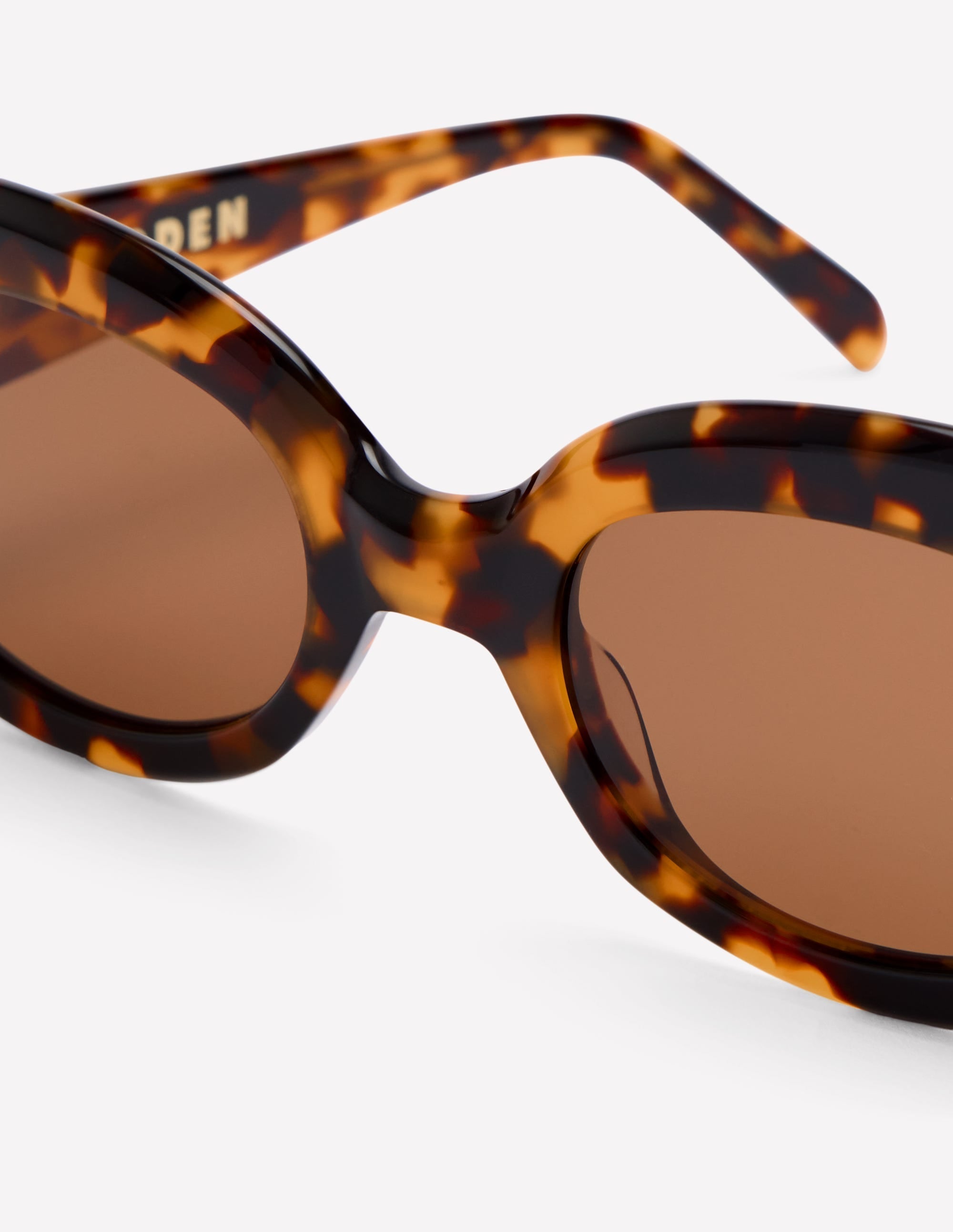 Thick Oval Sunglasses-Classic Tort - Image 4