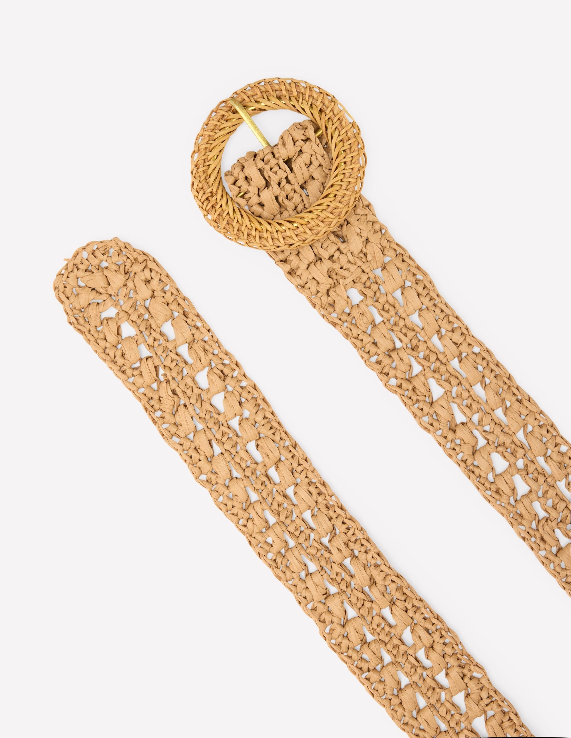 Interest Raffia Belt-Natural - Image 3