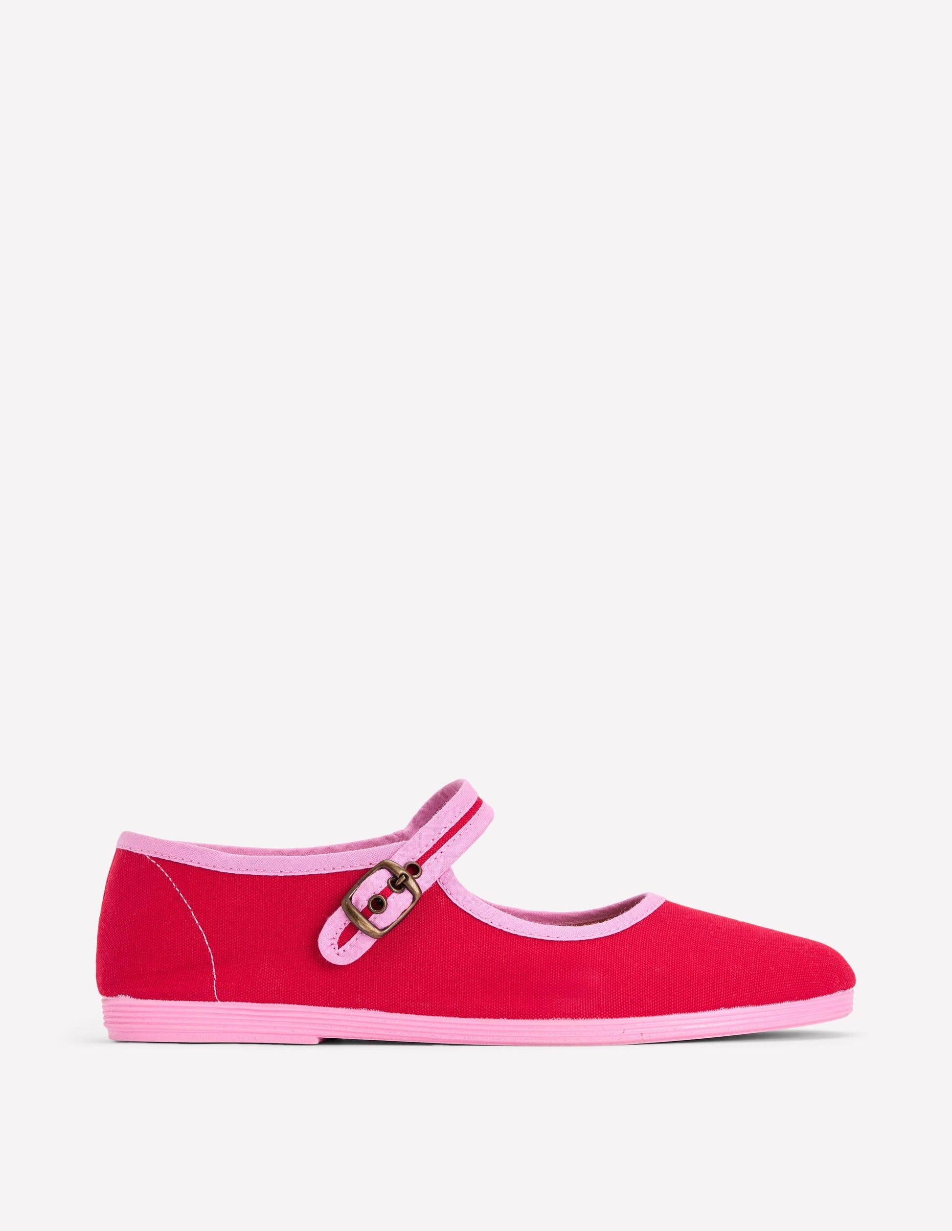 Flexi Mary Jane-Post Box Red/ Soft Pink-1