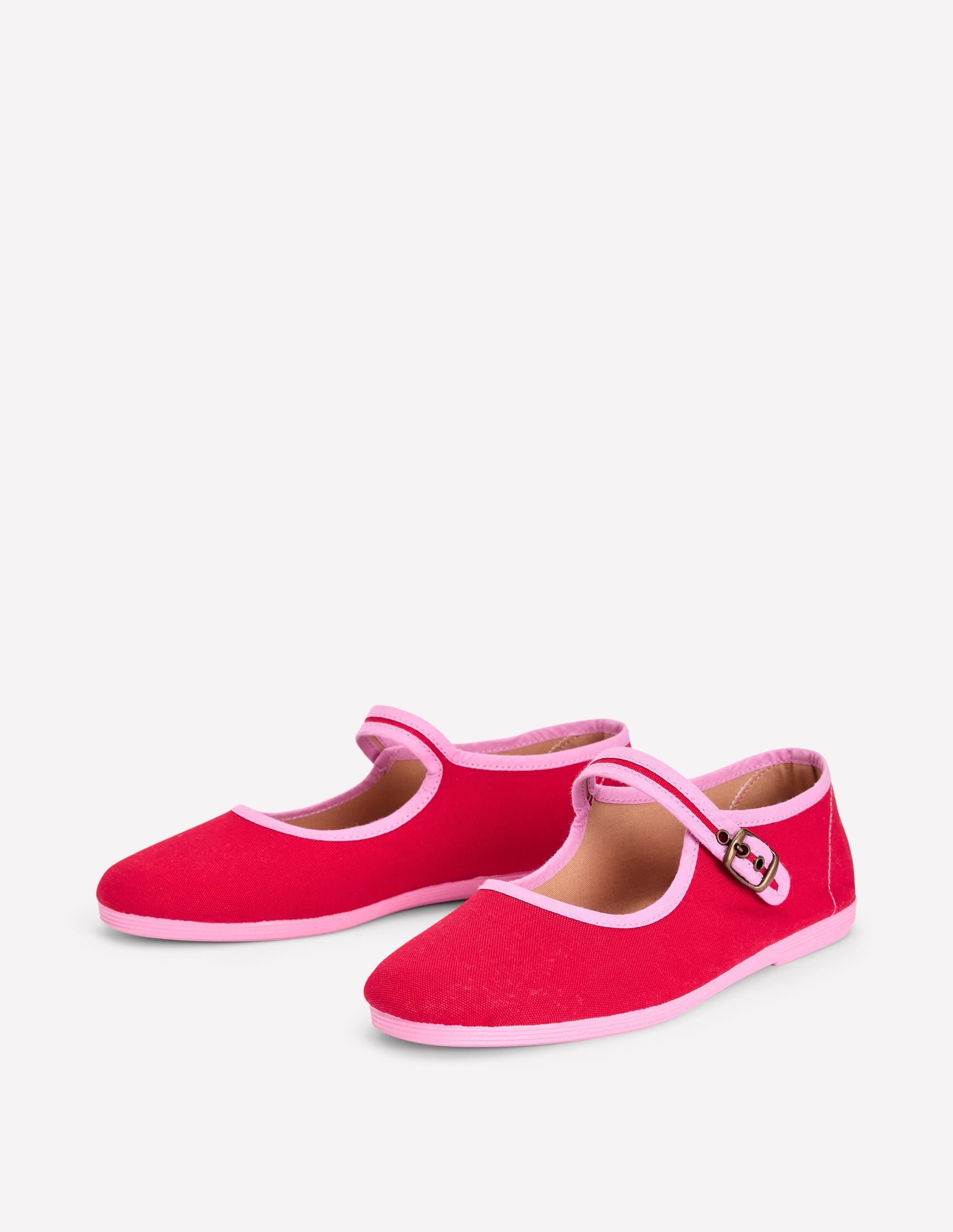 Flexi Mary Jane-Post Box Red/ Soft Pink - Image 3