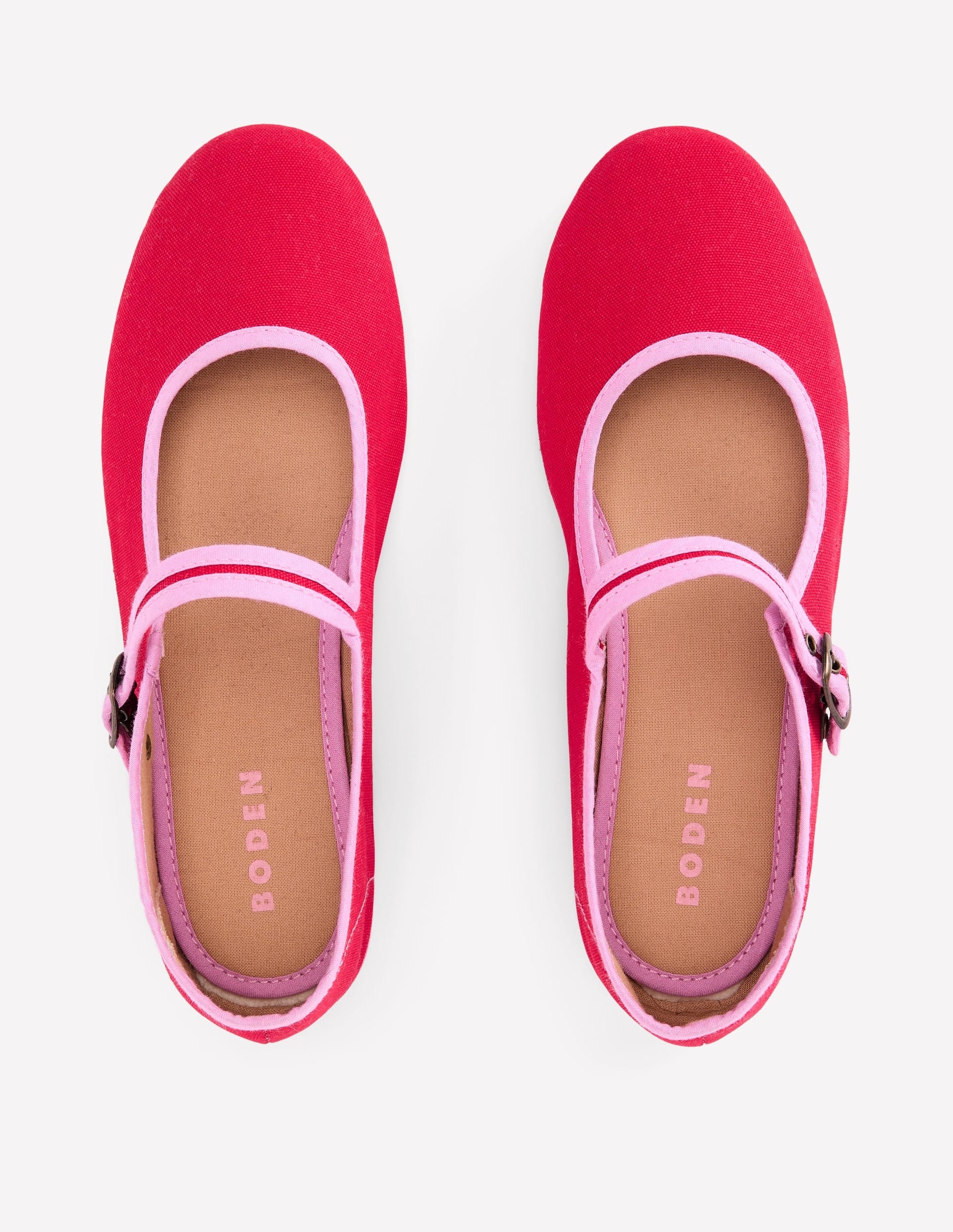 Flexi Mary Jane-Post Box Red/ Soft Pink-5