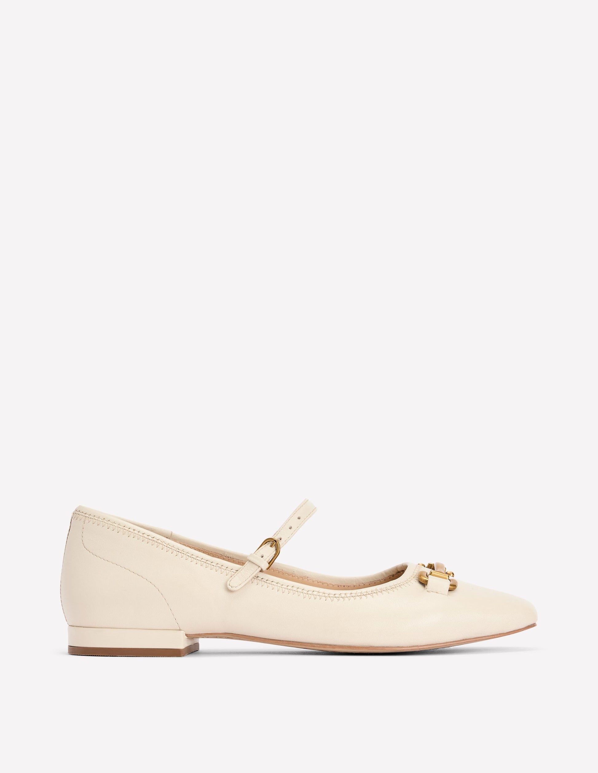 Iris Snaffle Mary Jane Flat-Ecru-1