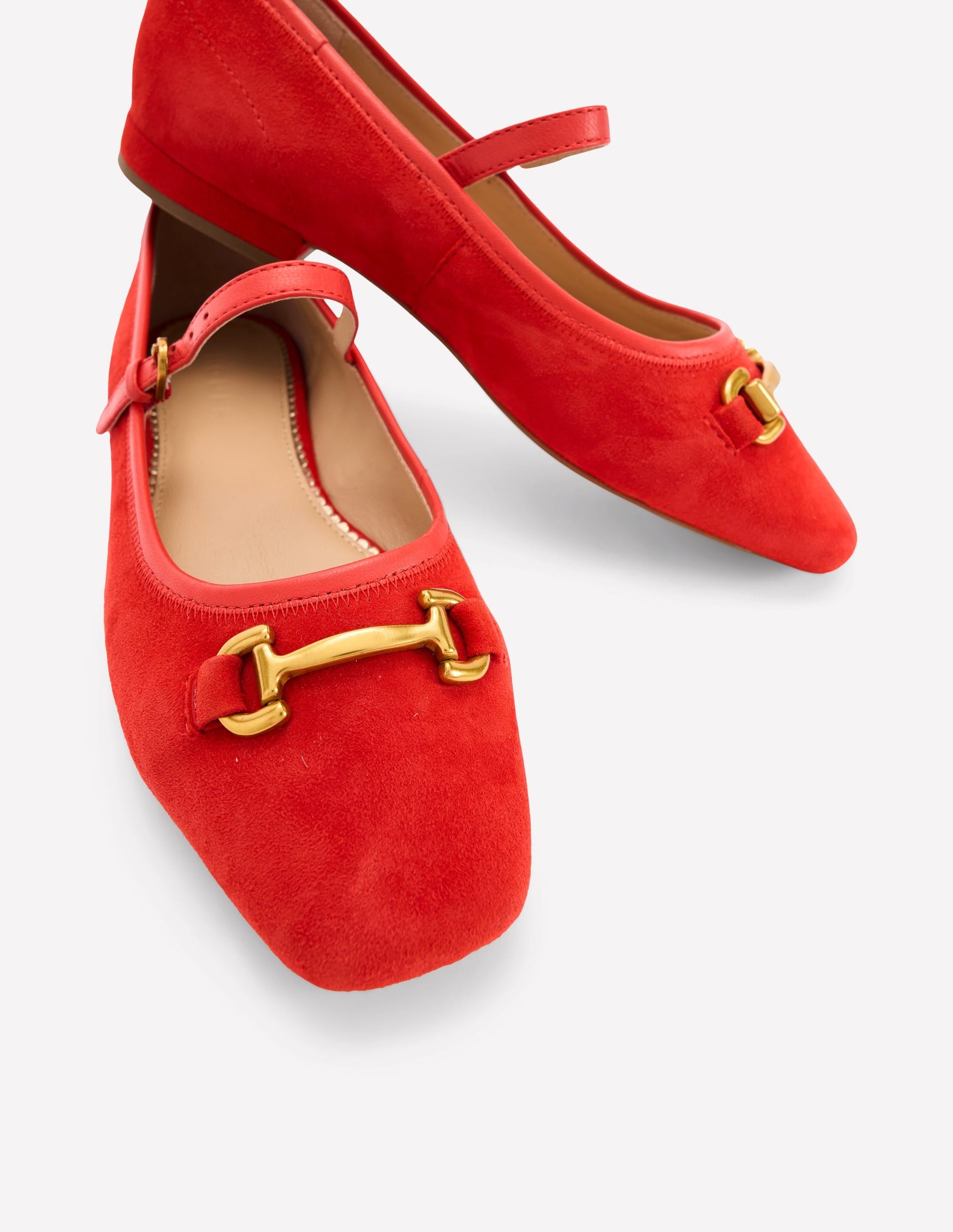 Iris Snaffle Mary Jane Flat-Red-4