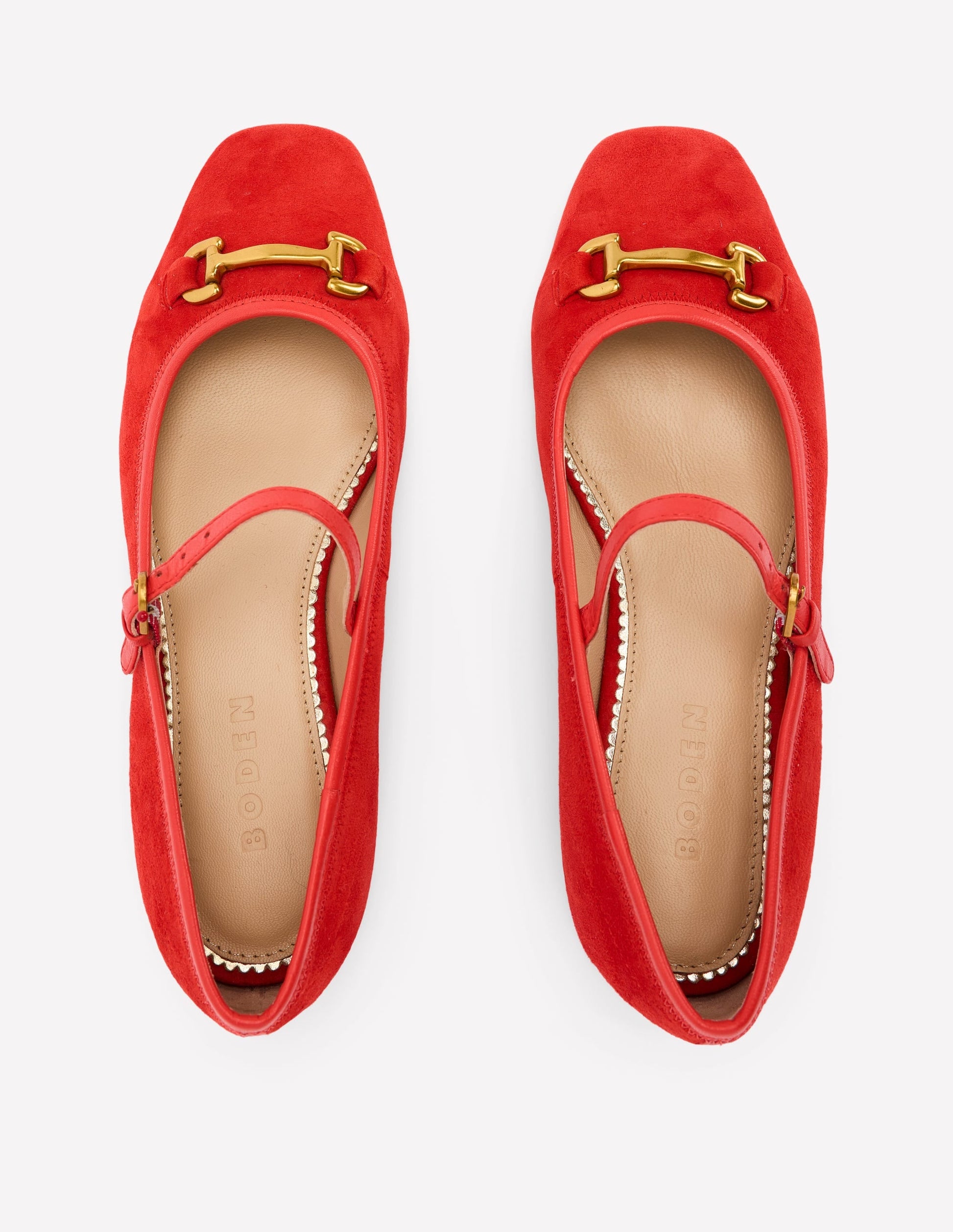 Iris Snaffle Mary Jane Flat-Red-5