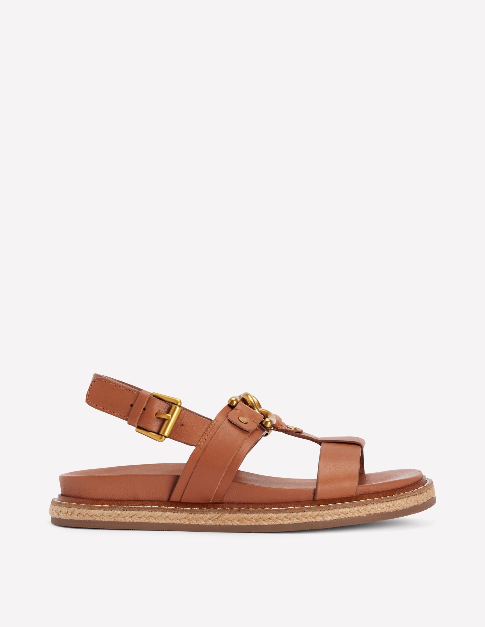 Hardware Detail Footbed Sandal-Tan-2