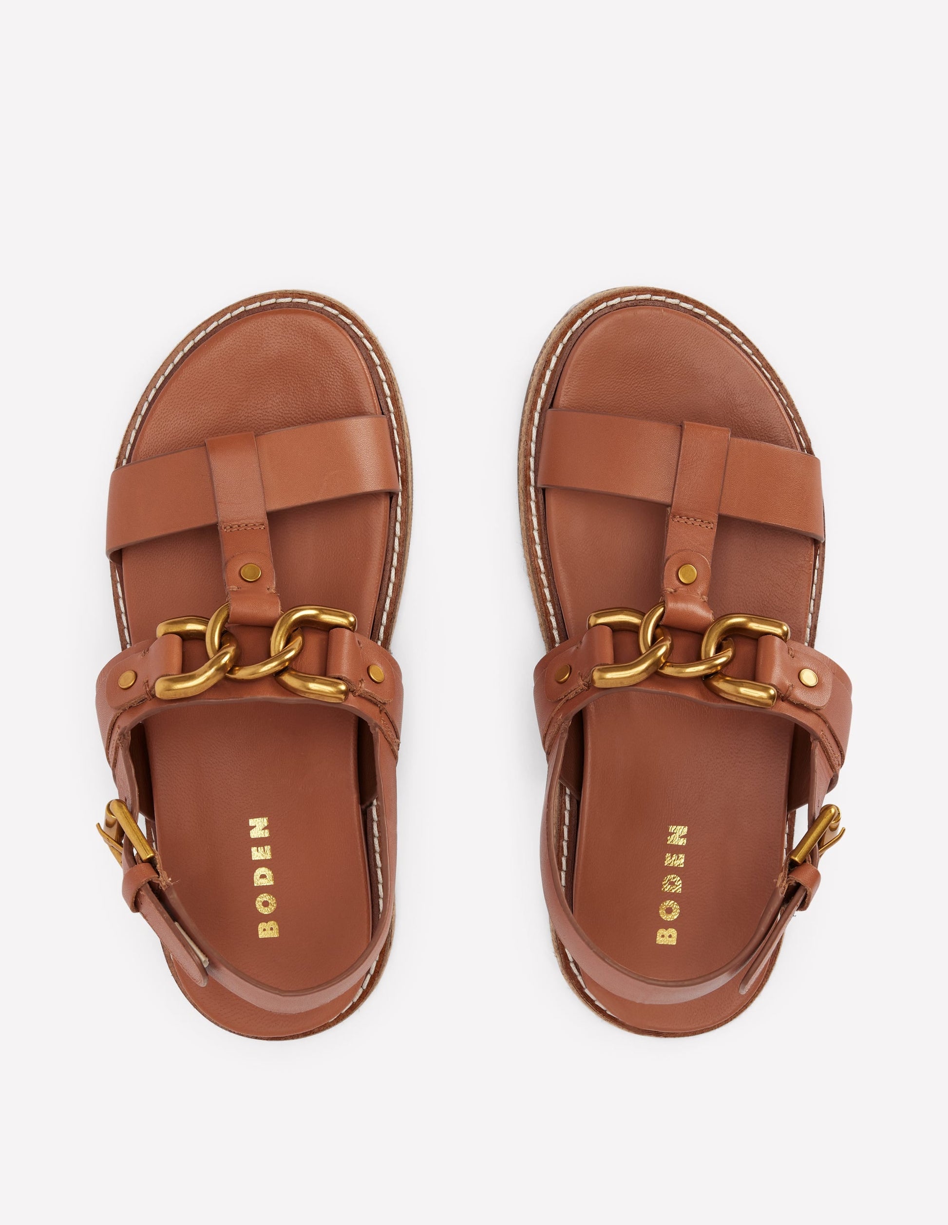 Hardware Detail Footbed Sandal-Tan-5