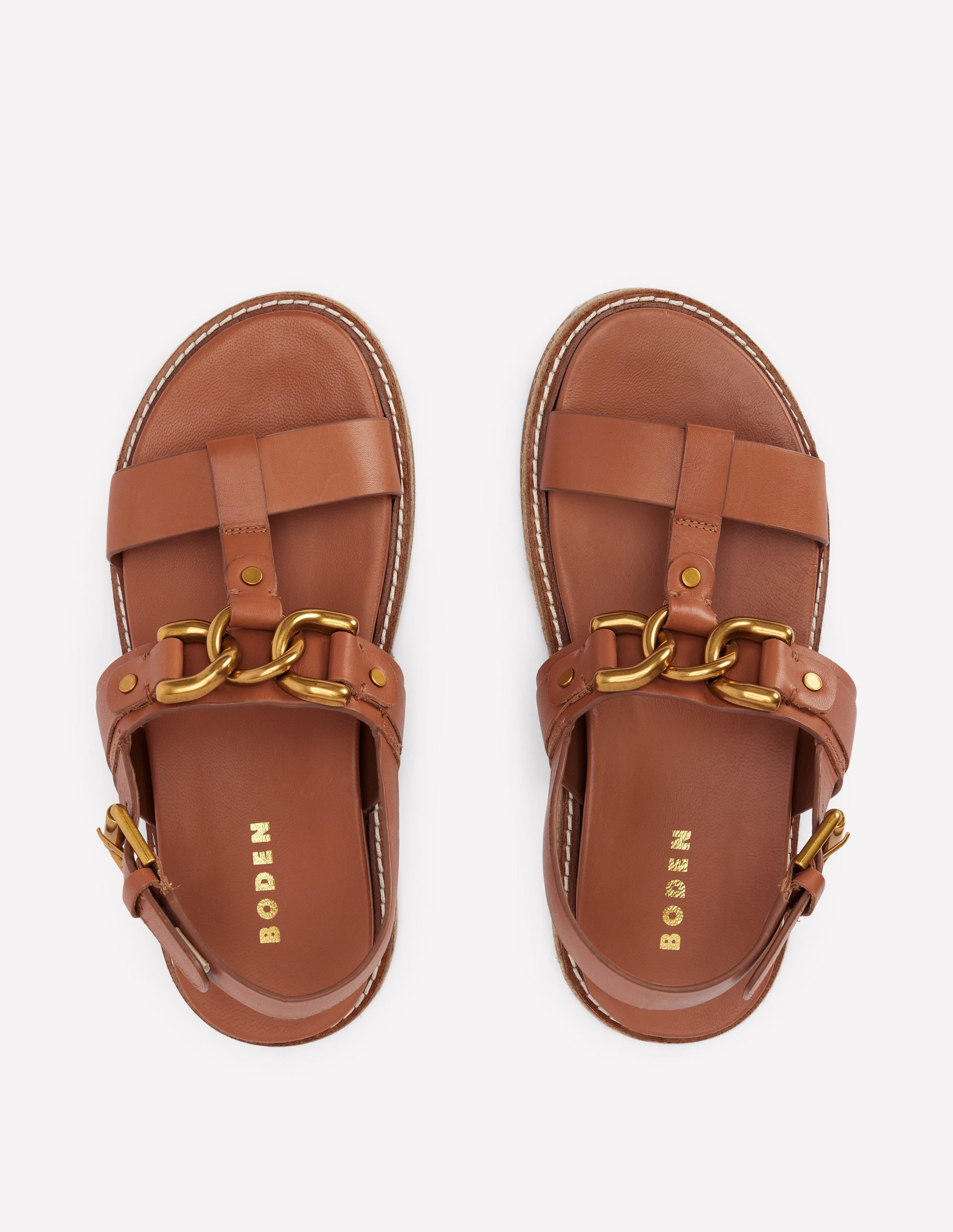 Hardware Detail Footbed Sandal-Tan - Image 5