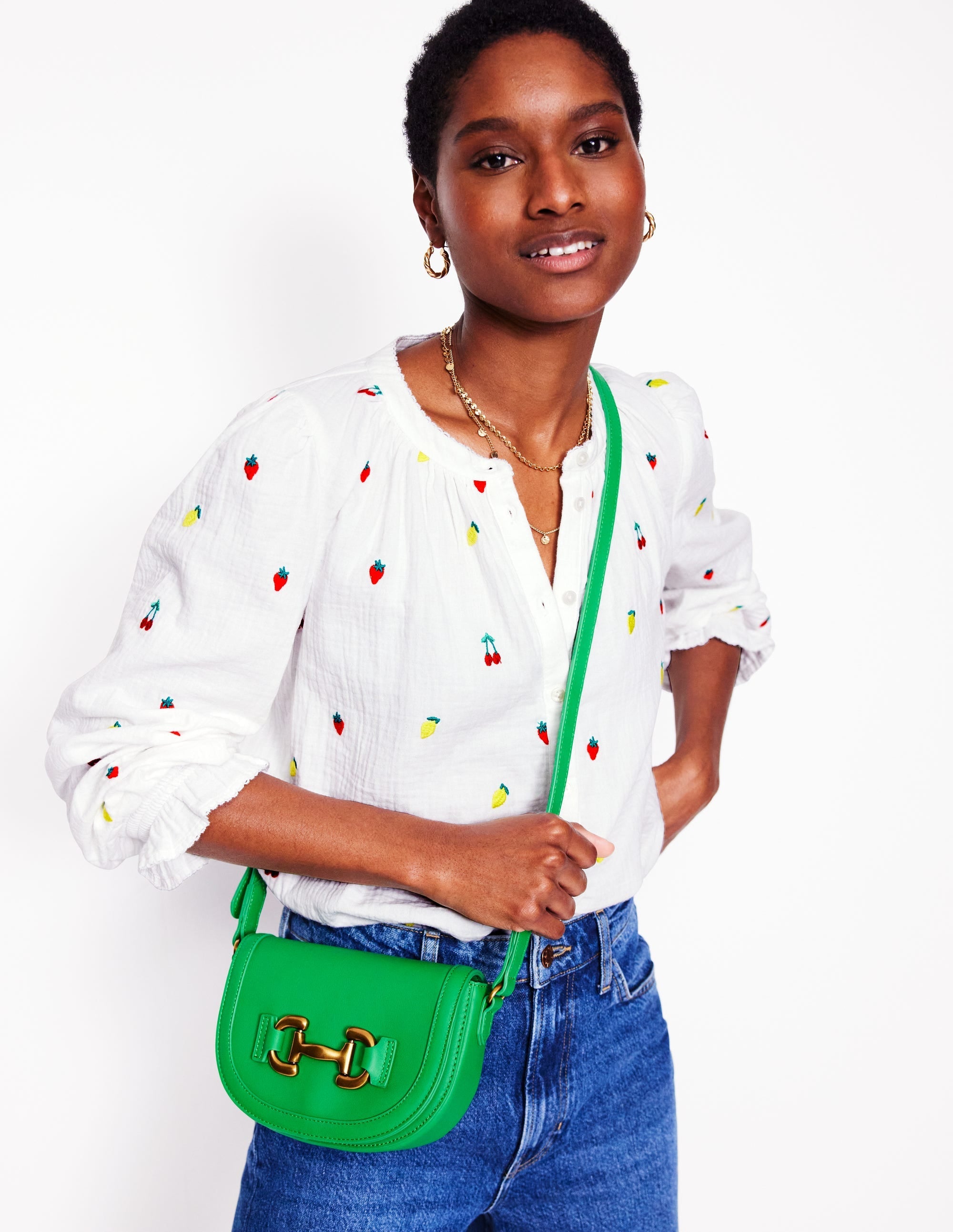 Iris Snaffle Mini Satchel-Green - Image 2