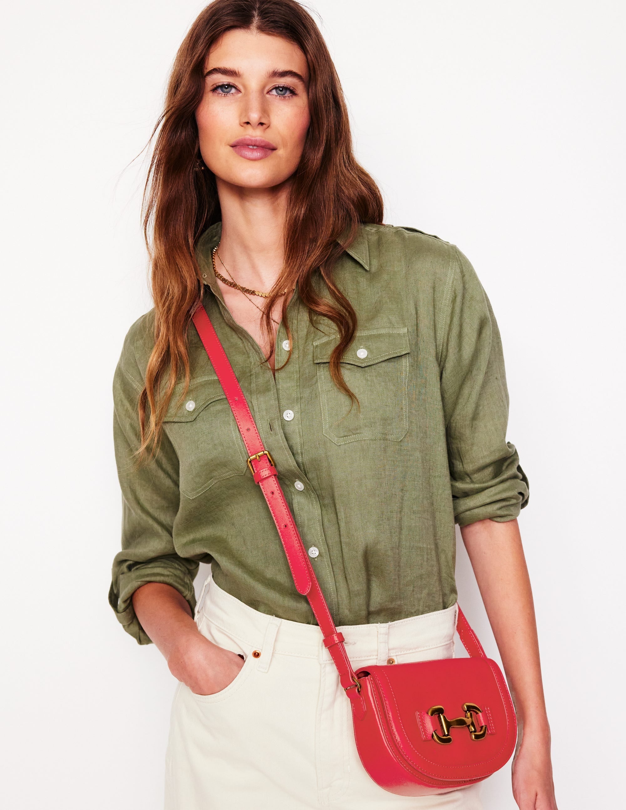 Iris Snaffle Mini Satchel-Red - Image 2