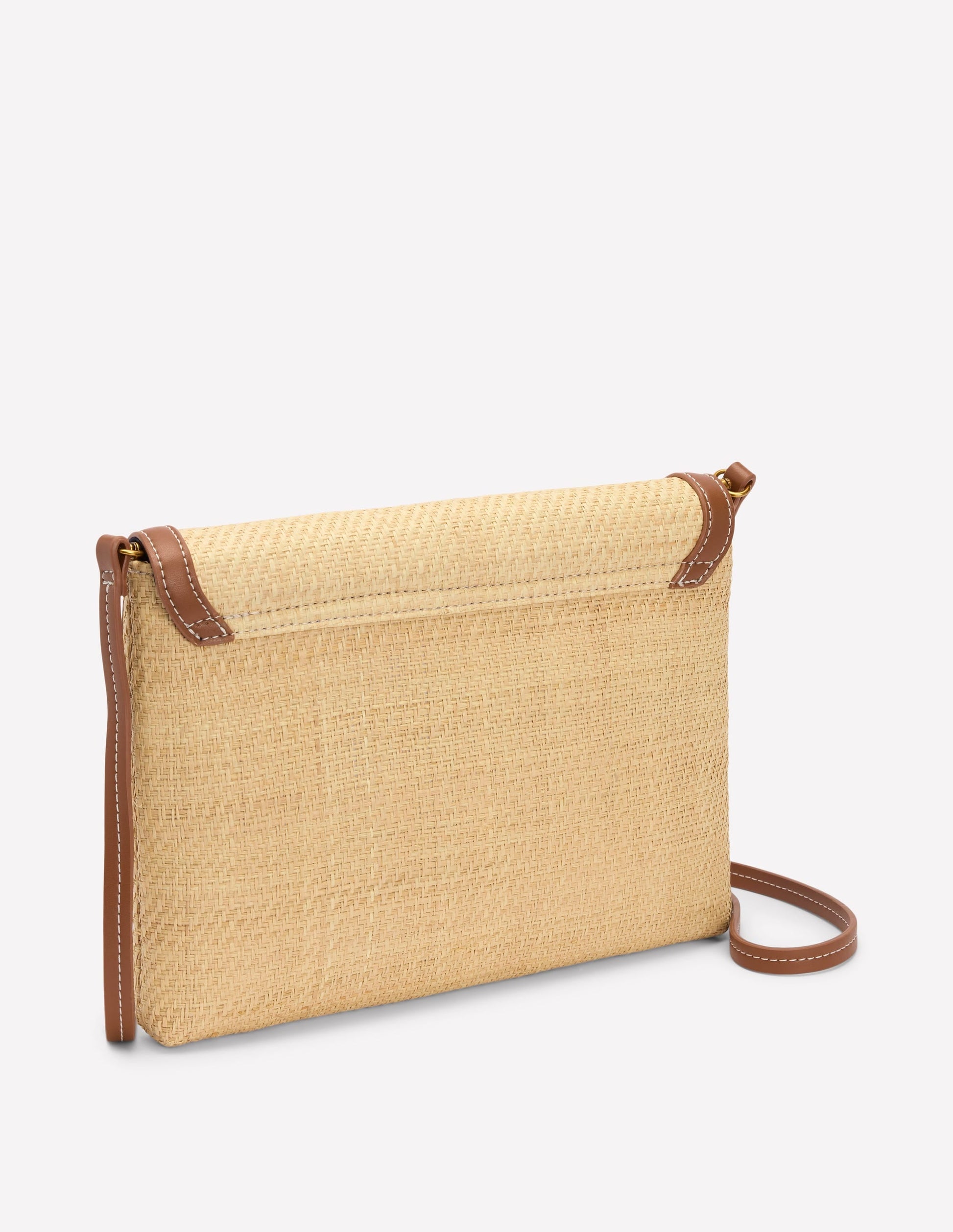 Snaffle Clutch Bag-Natural/tan-3