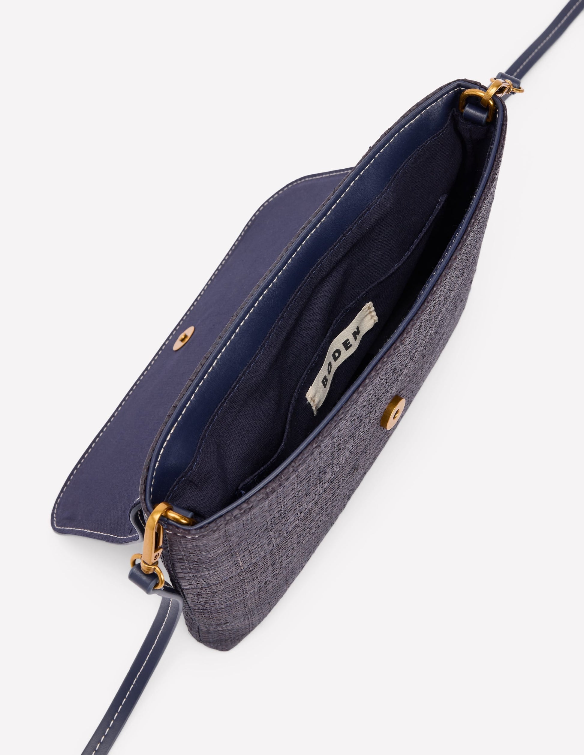Snaffle Clutch Bag-Navy-4