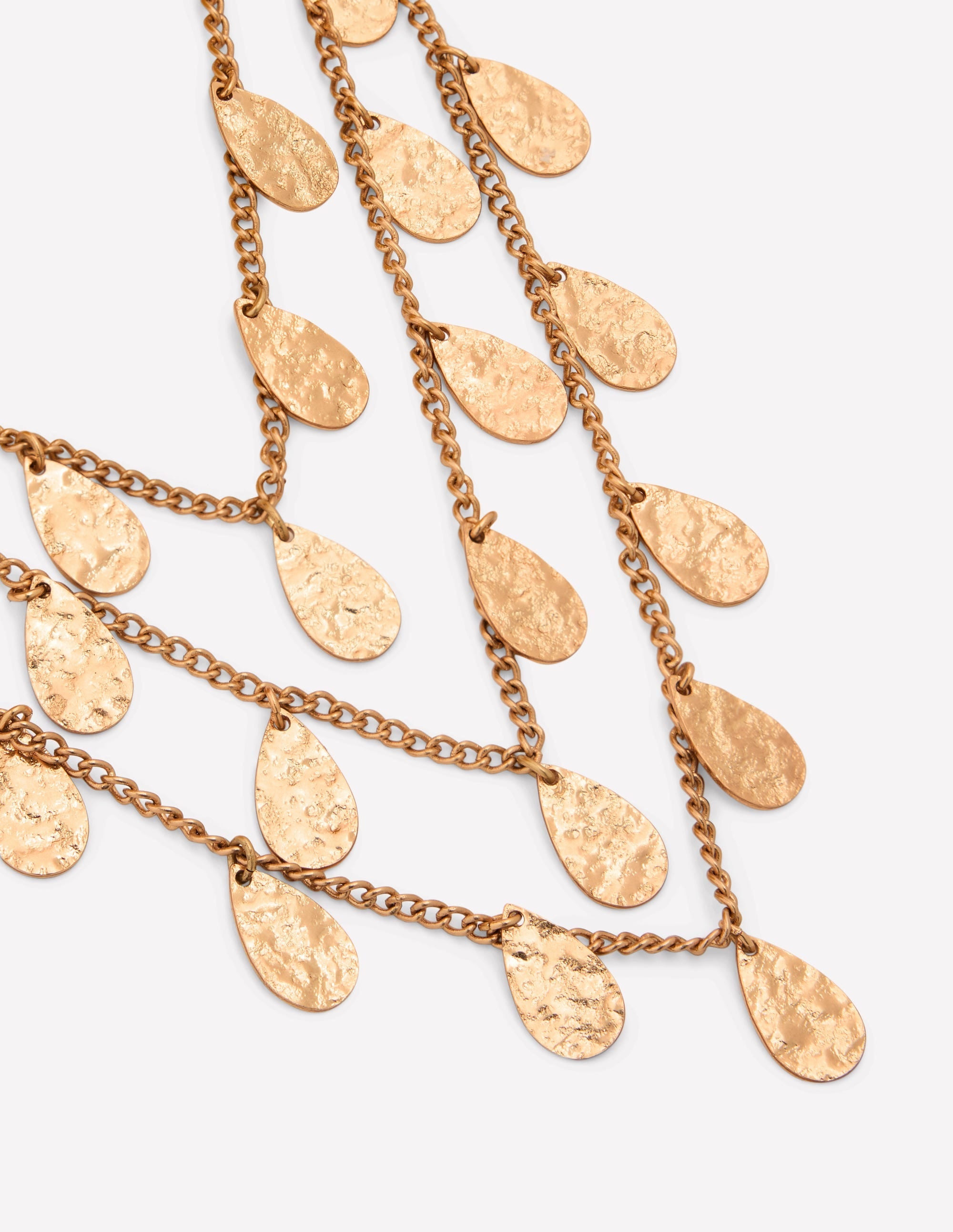 Teardrop Layered Necklace-Gold - Image 3