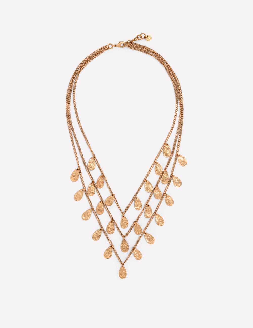 Teardrop Layered Necklace-Gold - Image 1