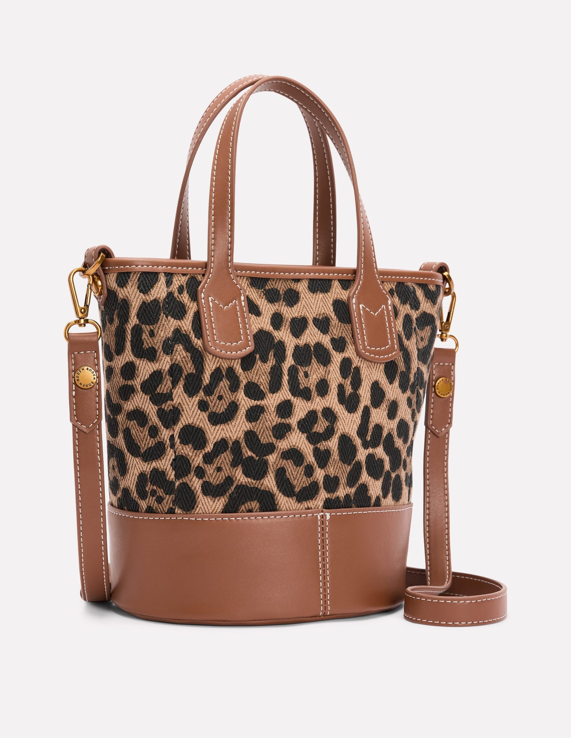 Canvas Mini Bucket Bag-Leopard-3