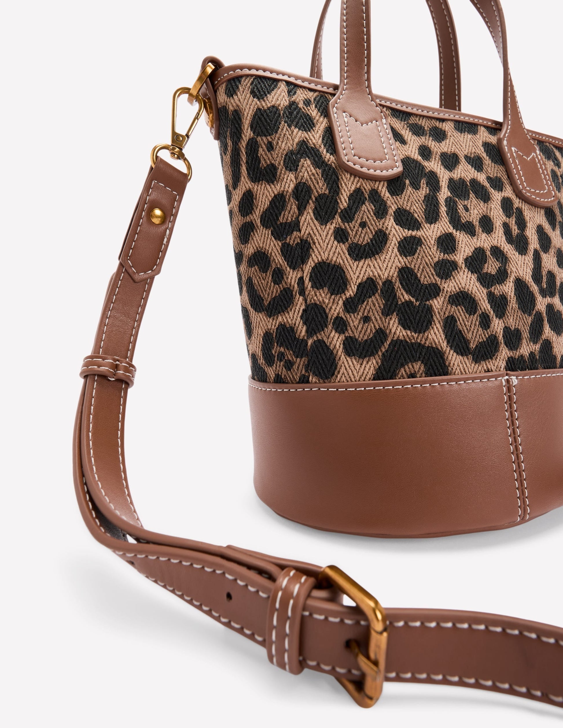 Canvas Mini Bucket Bag-Leopard-5