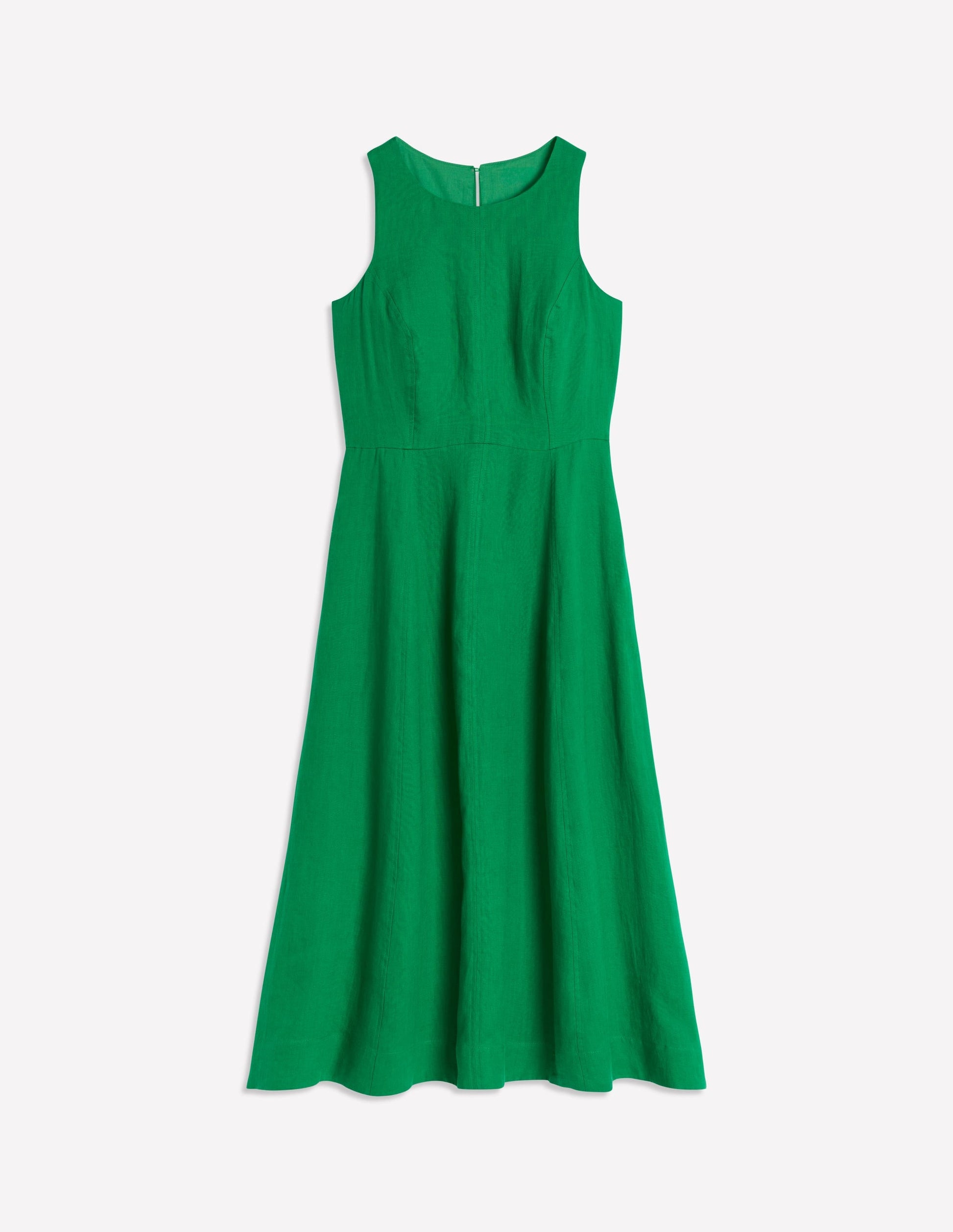 Carla Linen Midi Dress-Rich Emerald-6