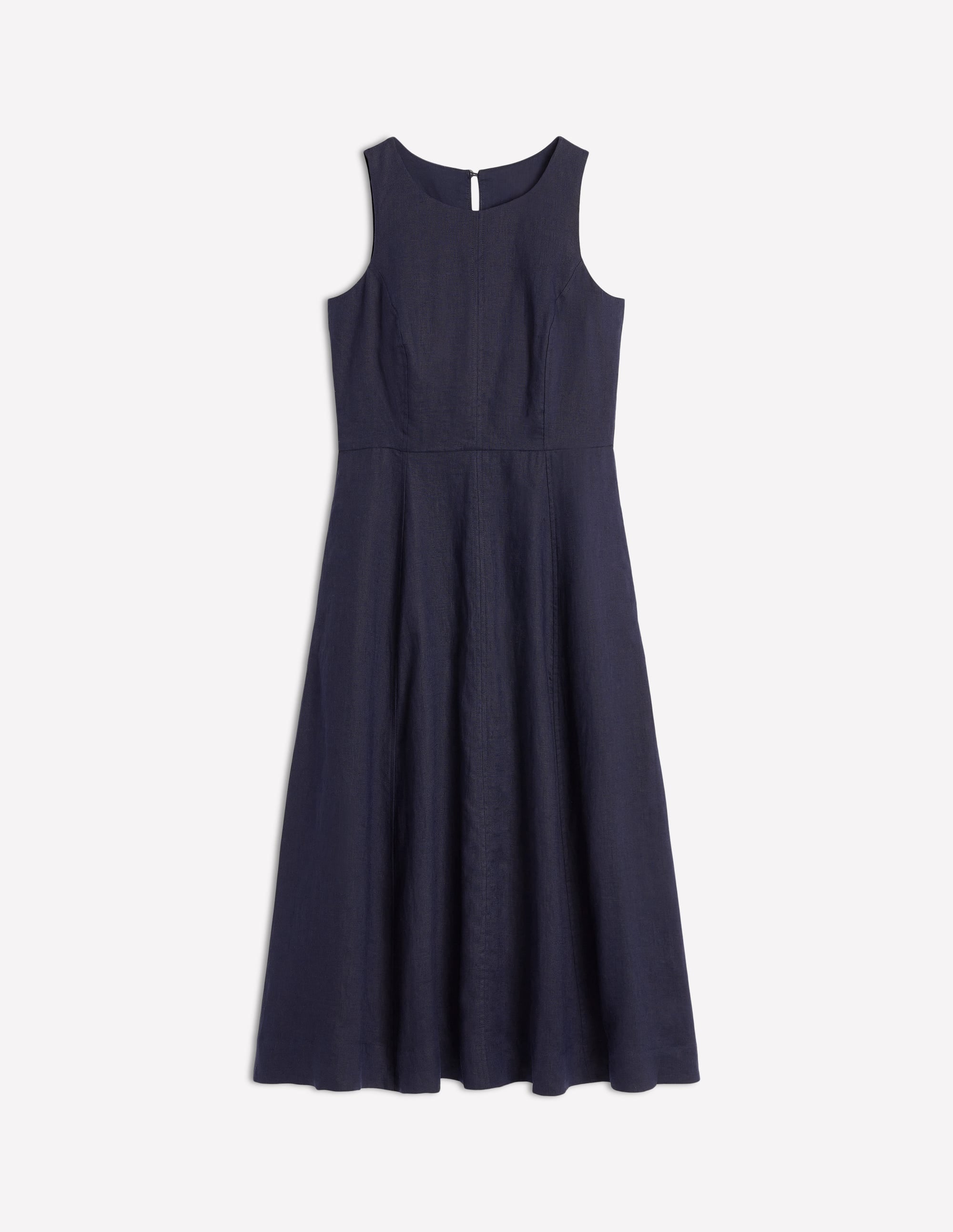 Carla Linen Midi Dress-Navy - Image 8