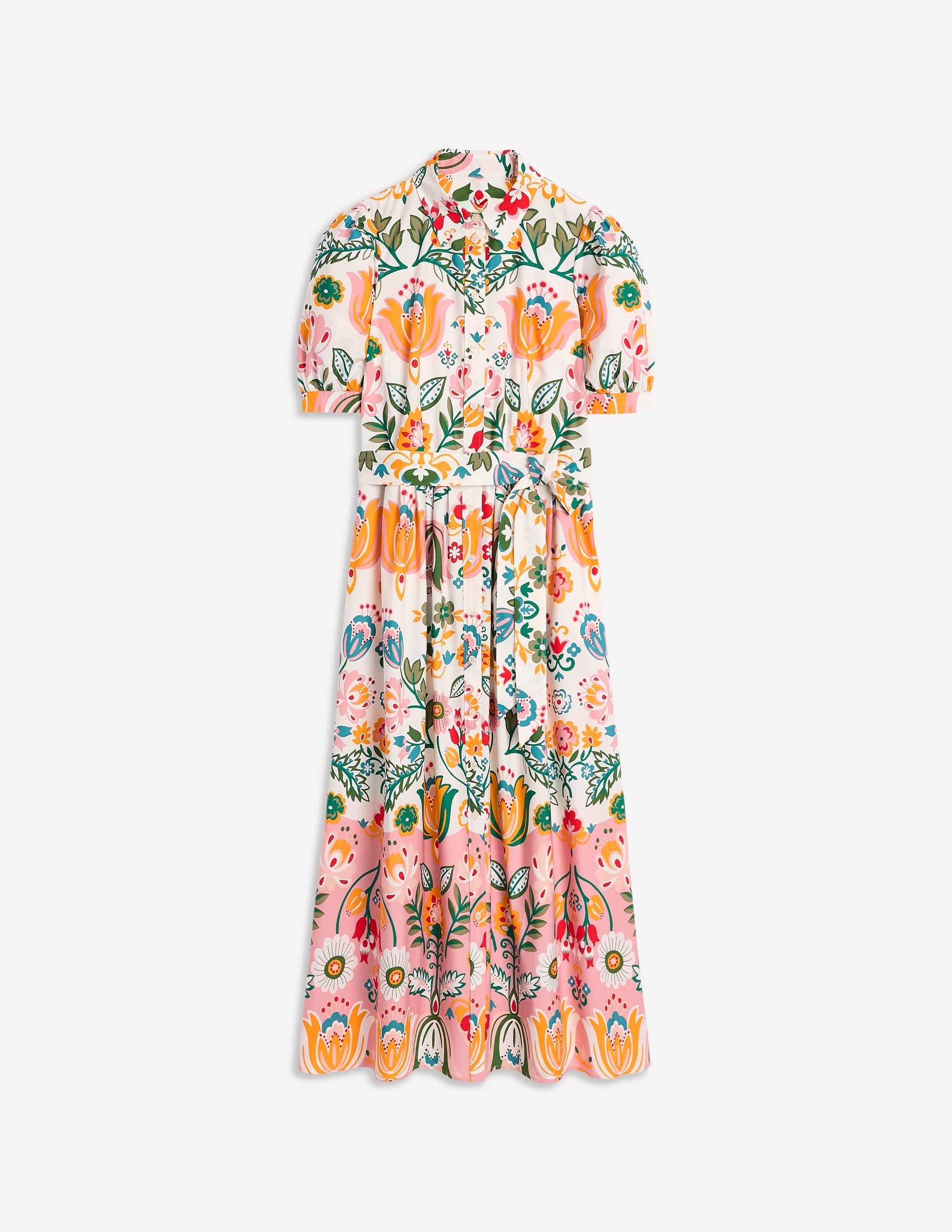 Alexa Maxi Shirt Dress-Ivory, Tulip Fusion-5