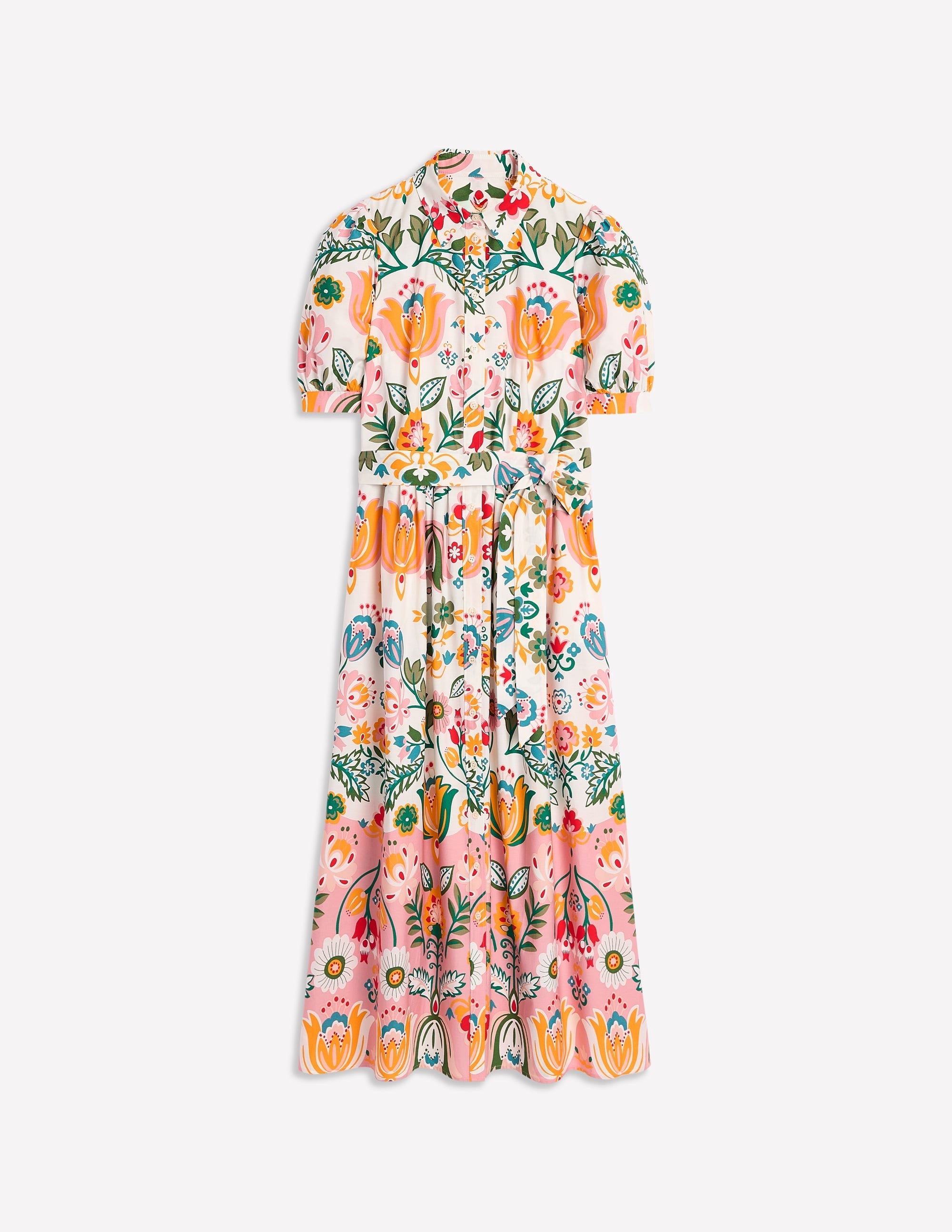Alexa Maxi Shirt Dress-Ivory, Tulip Fusion - Image 5