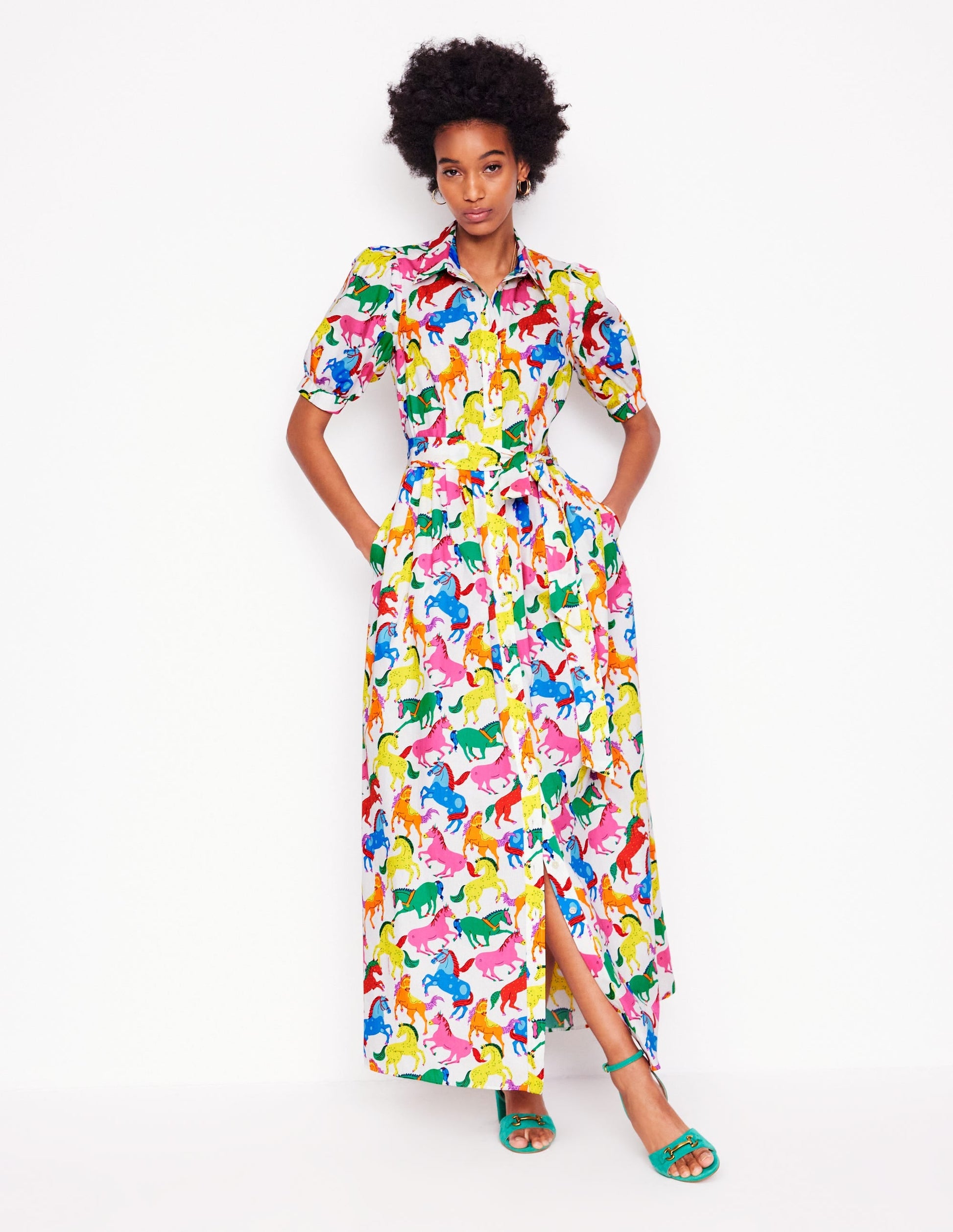 Alexa Maxi Shirt Dress-Multi, Pony Club-4