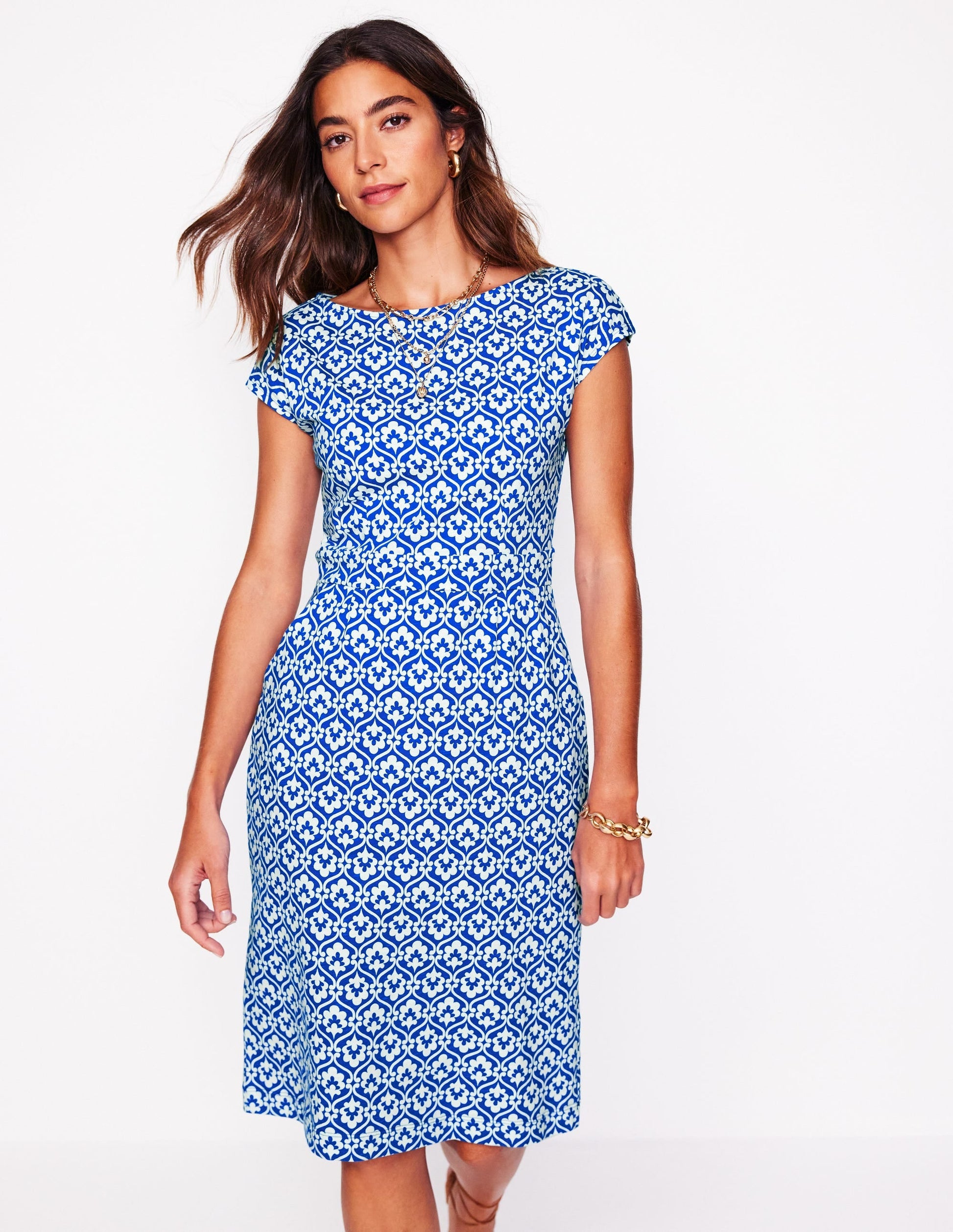 Florrie Jersey Dress-Gallery Blue, Ivy Trellis-4