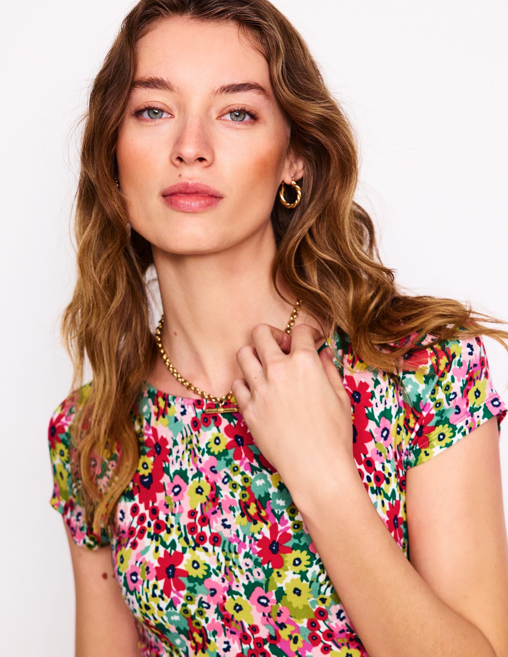Amelie Jersey Dress-Multi, Wildflower Garden-2