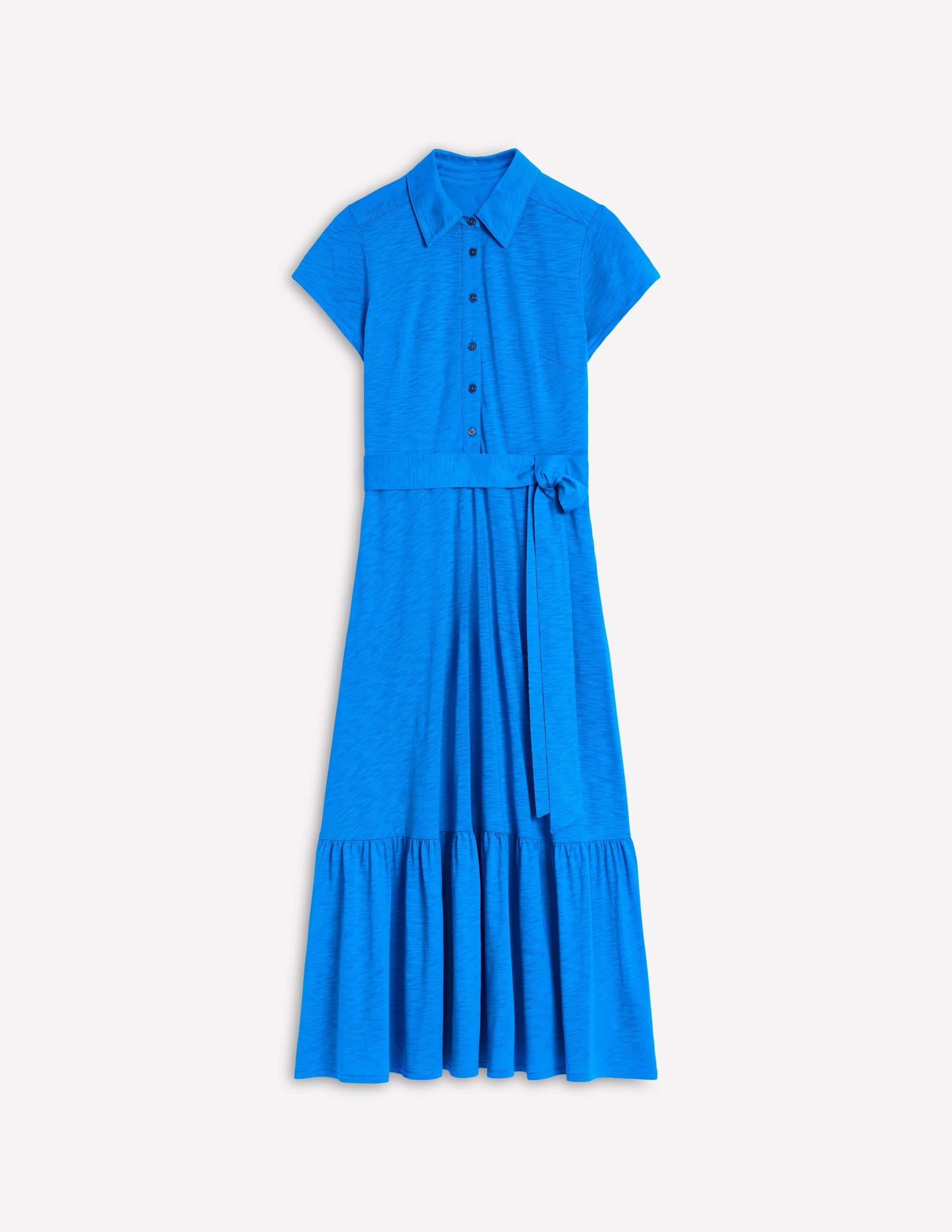 Cressida Jersey Shirt Dress-Gallery Blue - Image 4
