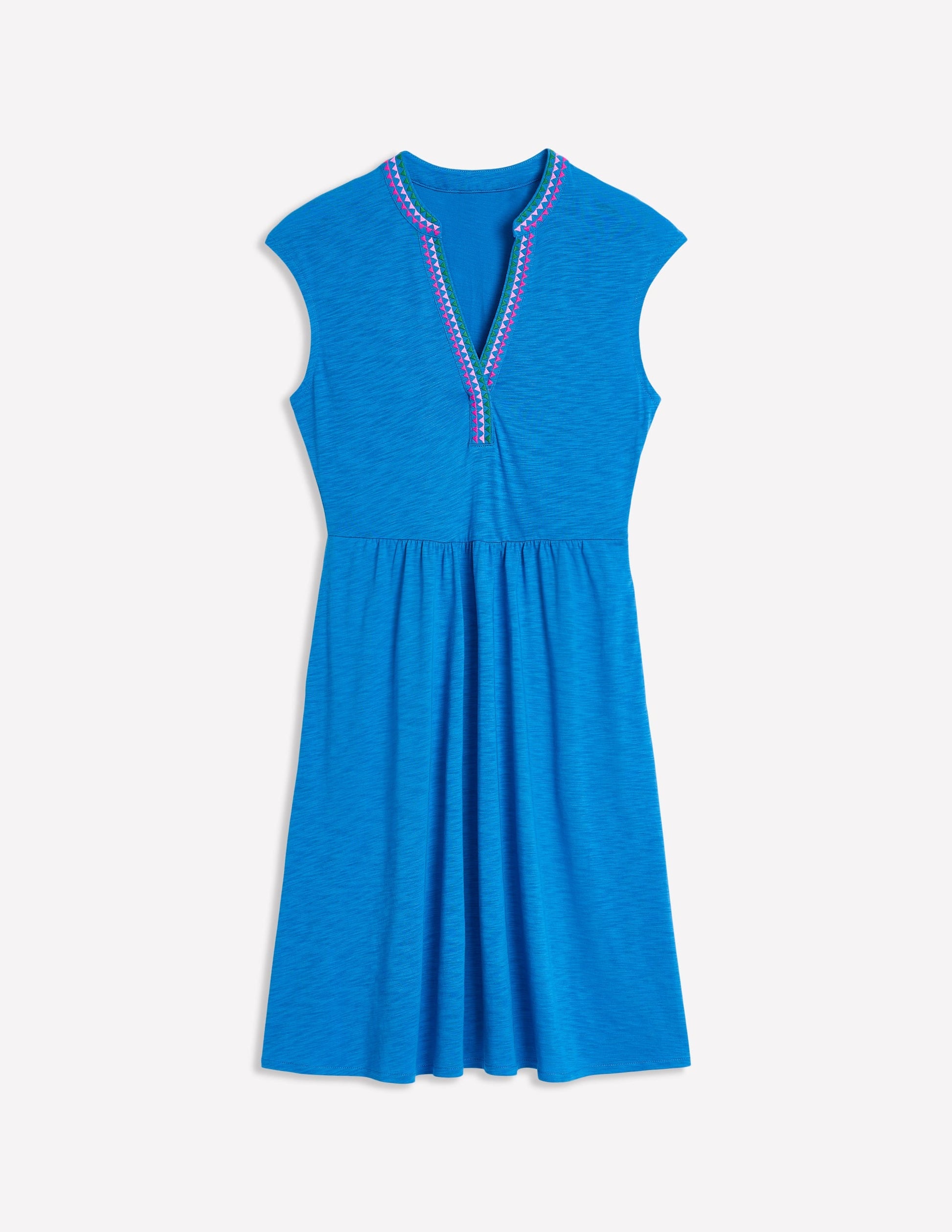 Chloe Embroidered Short Dress-Cerulean Blue-5