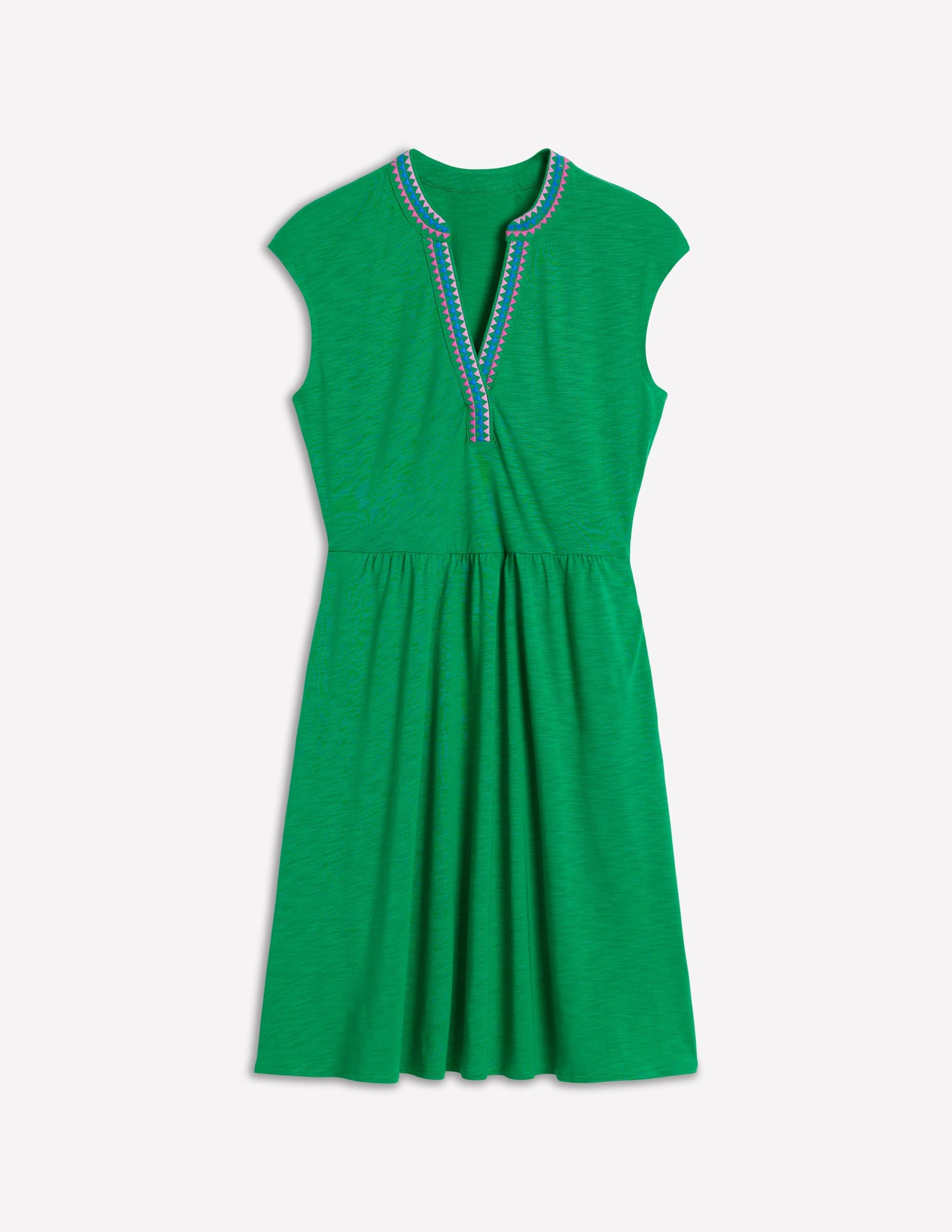 Chloe Embroidered Short Dress-Rich Emerald-5
