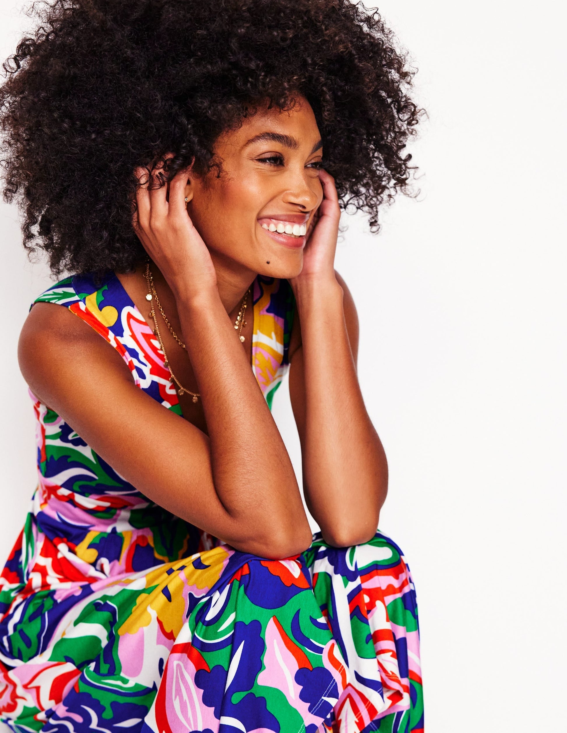 Olympia Jersey Maxi Dress-Multi, Foliage Twirl-5