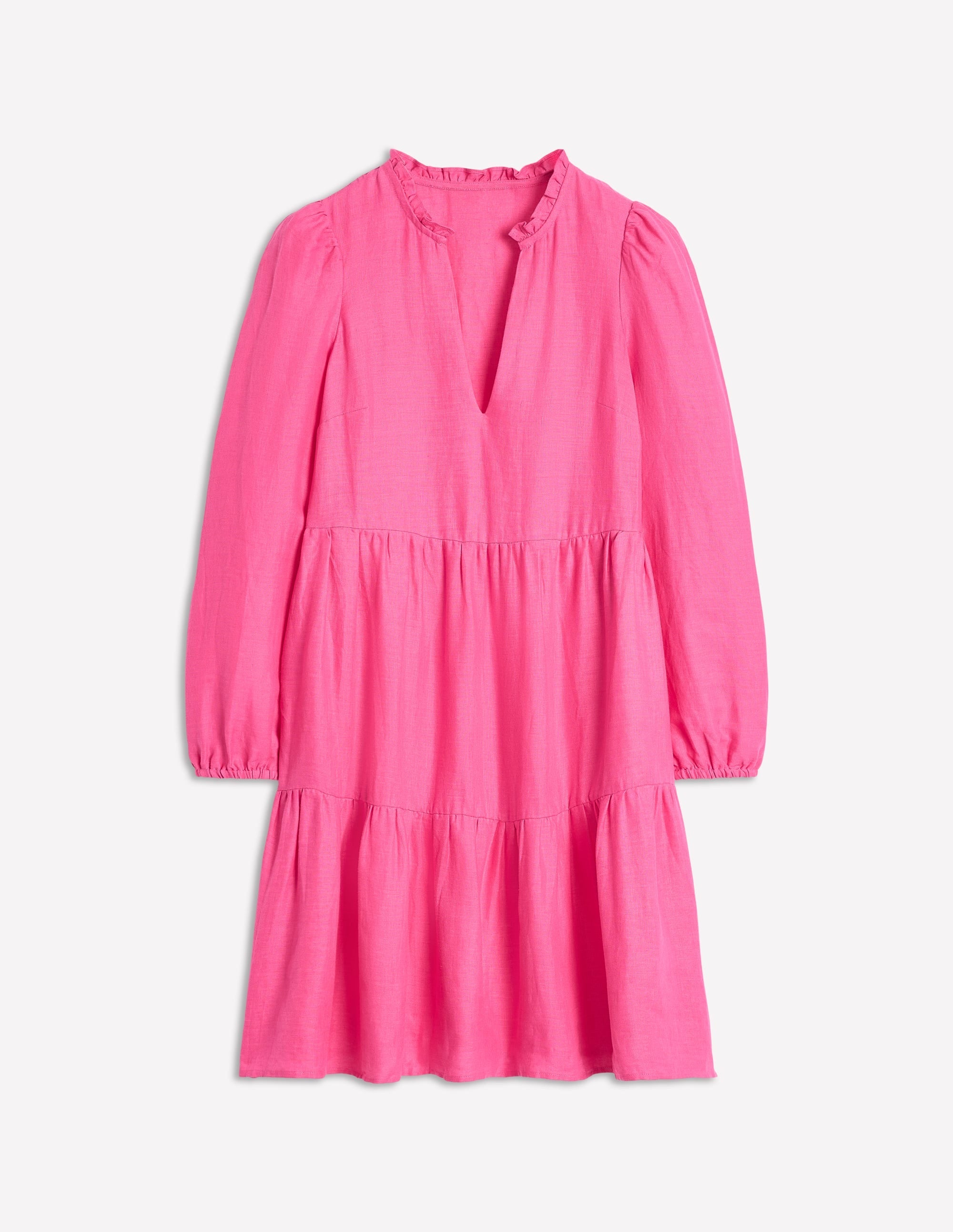 Esme Linen Short Dress-Pink Peony - Image 7