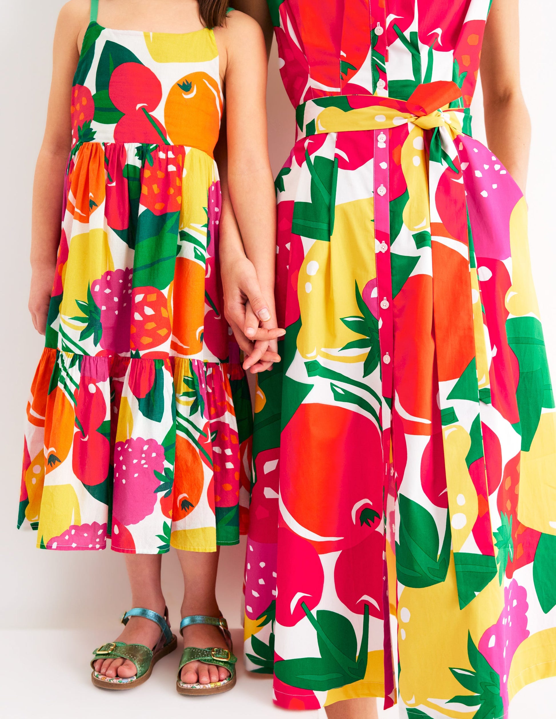 Rachel Cotton Midi Shirt Dress-Multi, Summer Fruits-6