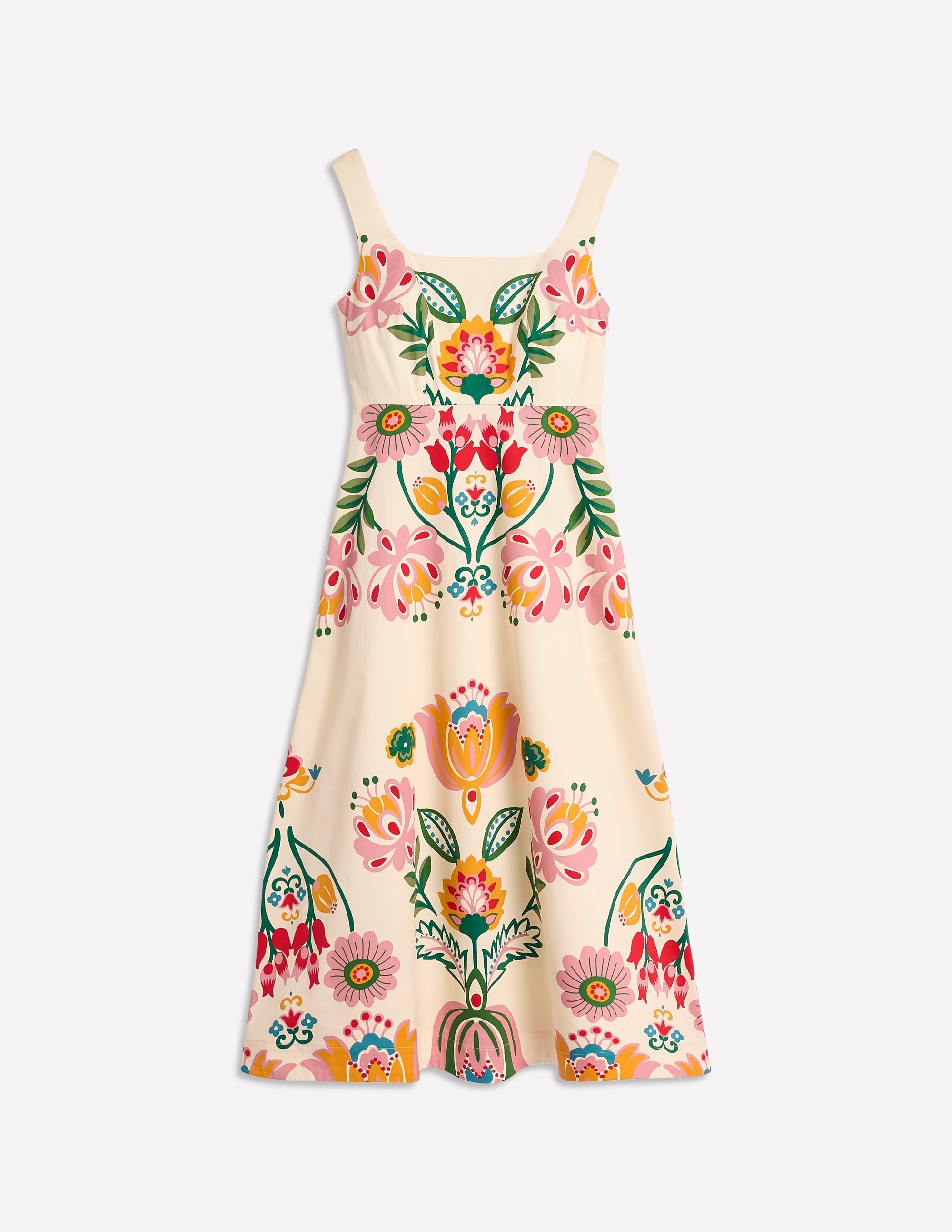 Square Fit & Flare Dress-Ivory, Tulip Fusion - Image 8